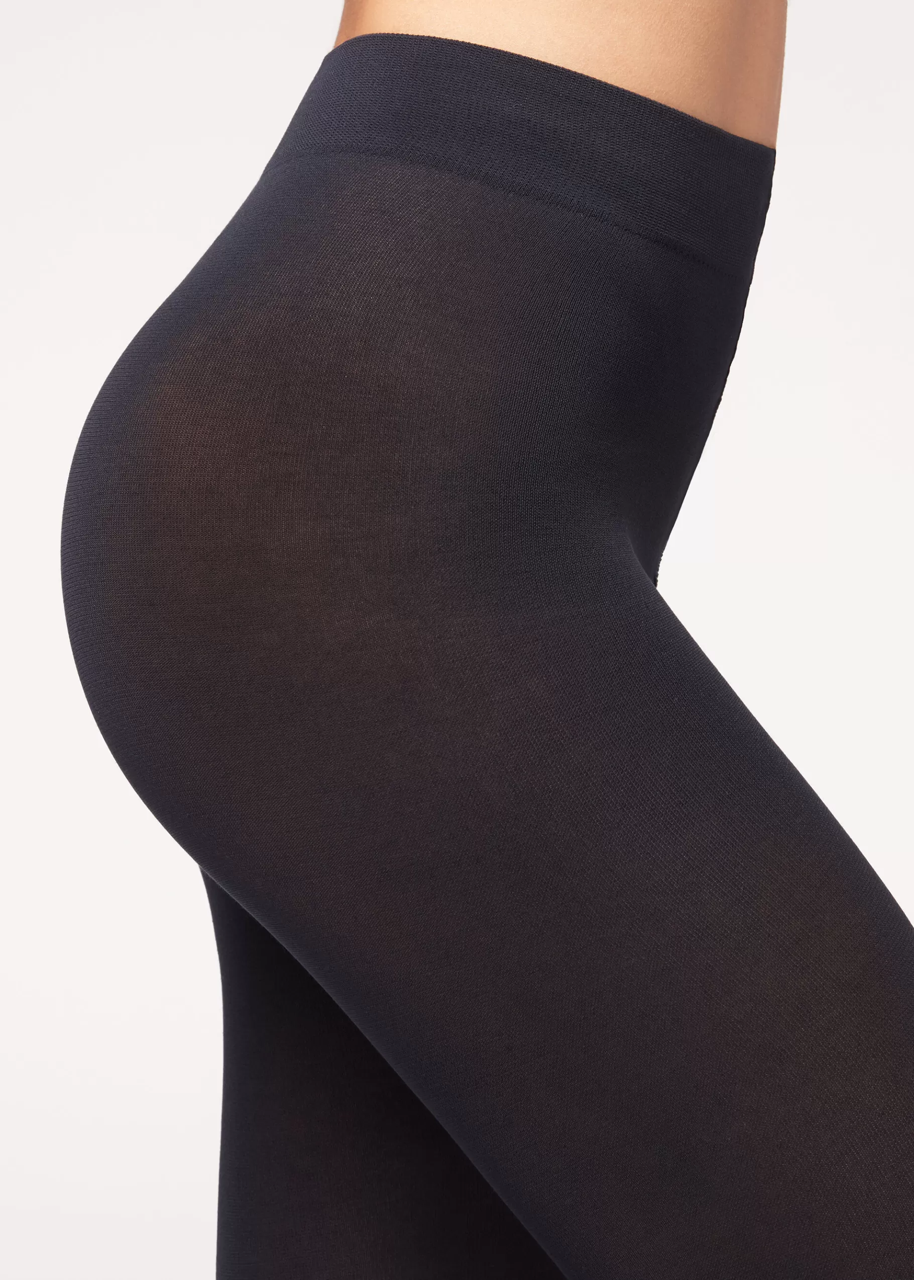 Clearance 100 Denier Opaque Cotton And Microfibre Tights Women Opaque Tights