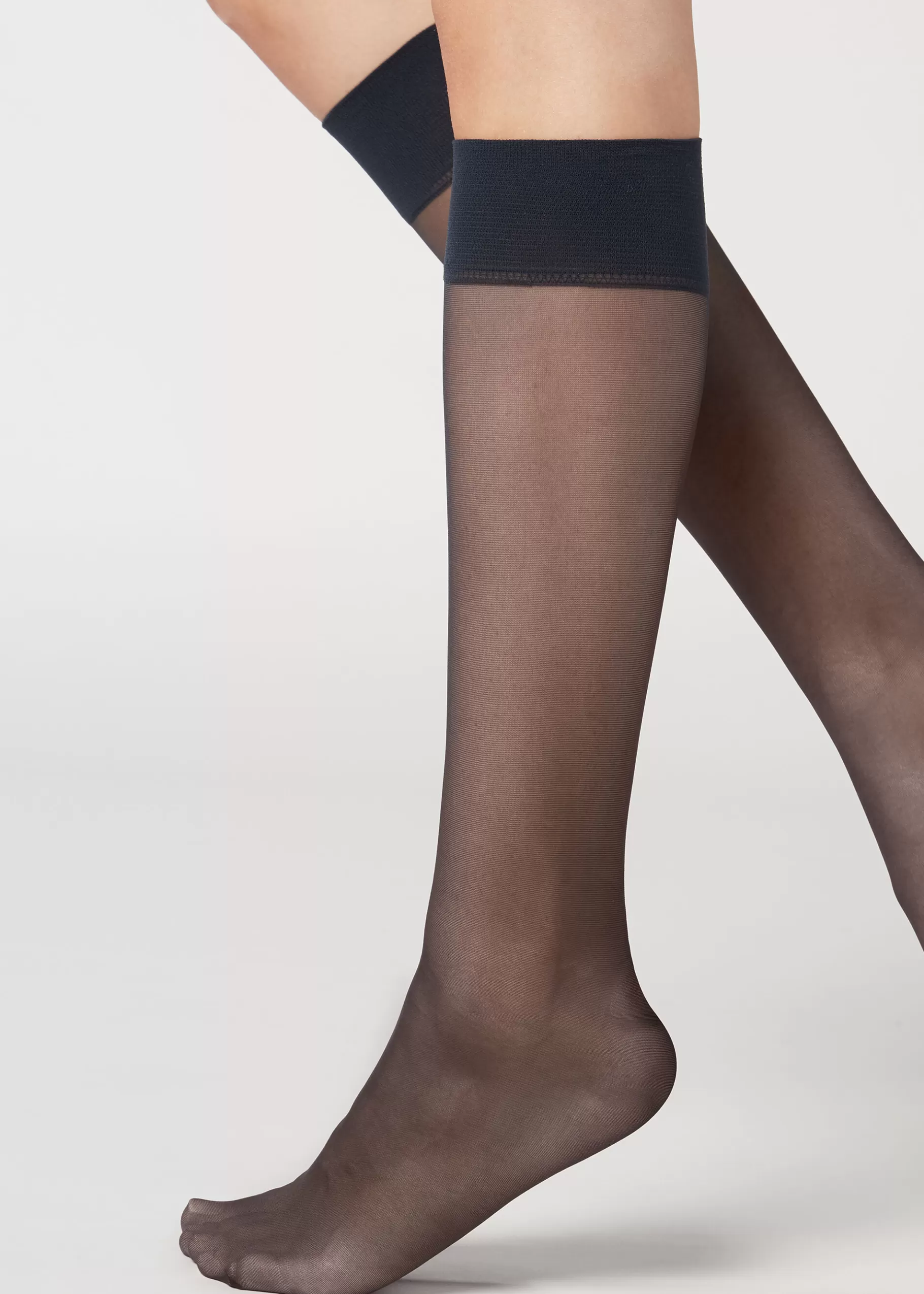 Online 20 Denier Comfort Cuff Knee-Highs Women Sheer Socks