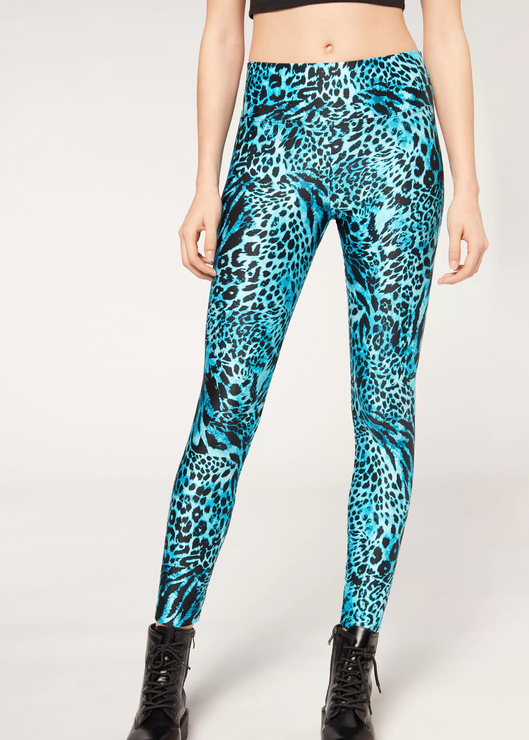 Cheap Animal Print Sport Shine Leggings Women Leggings