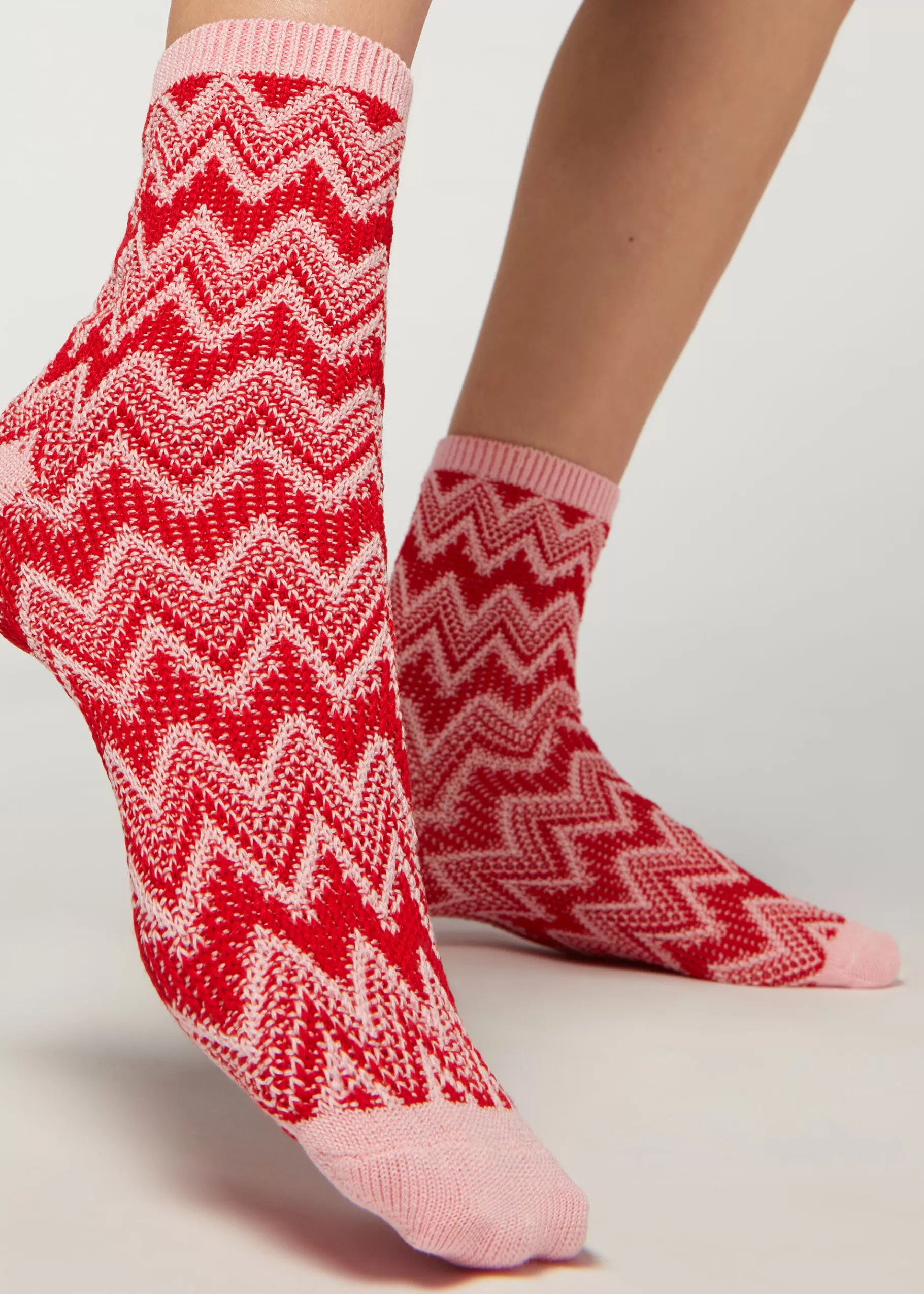 Store Colourful Chevron Motif Short Socks Women Short Socks