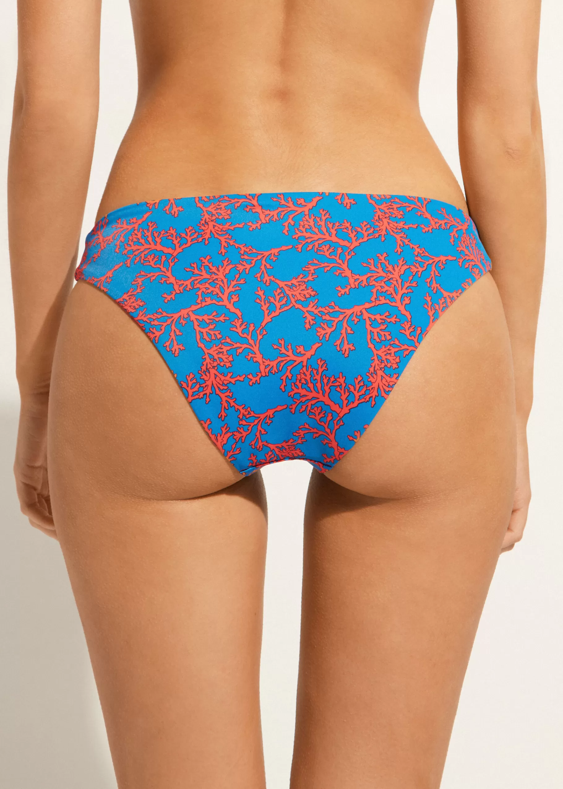 Cheap Coral Pattern Bikini Bottoms Bali Women Bikini