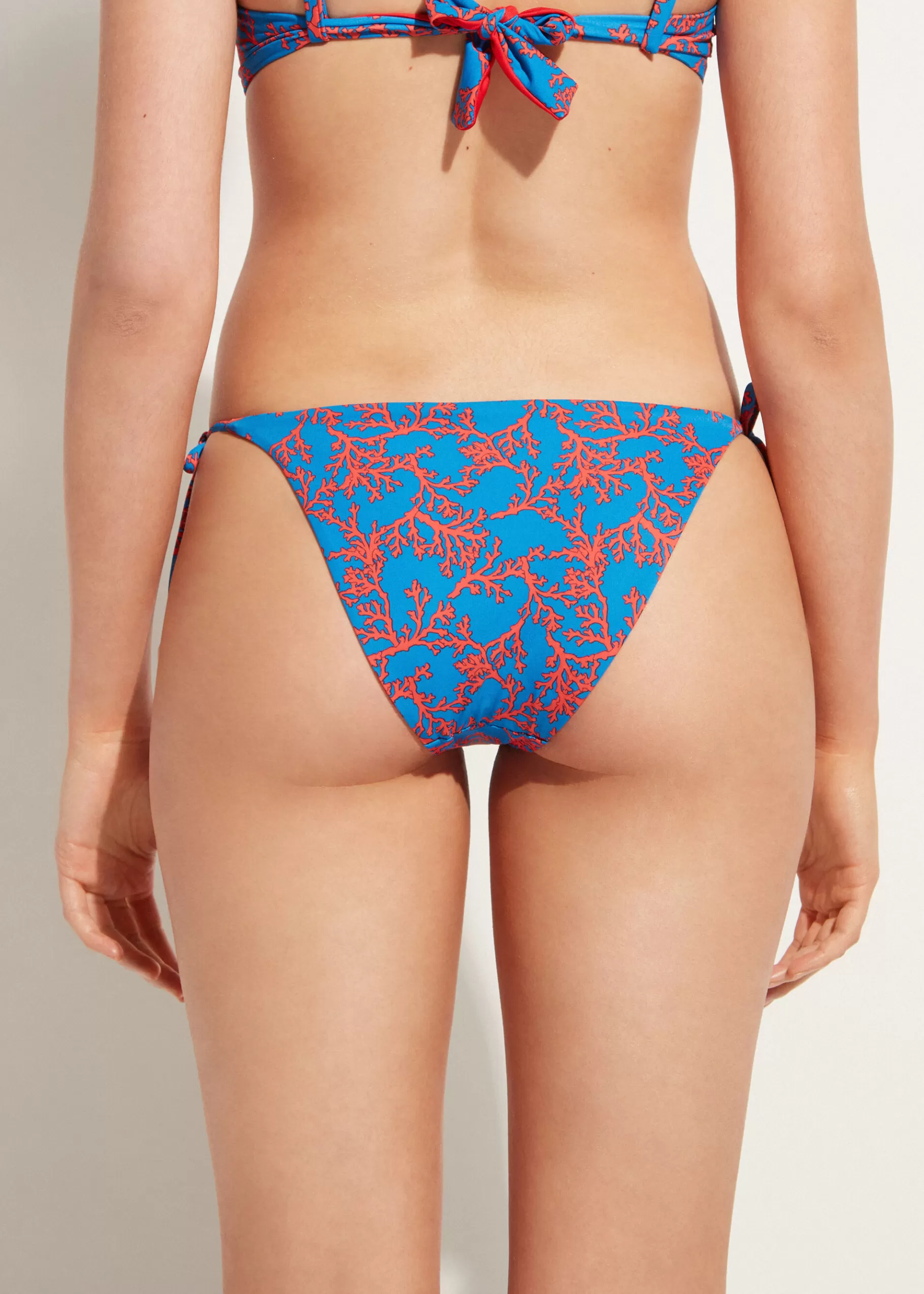 Clearance Coral Pattern Tie Bikini Bottoms Bali Women Bikini