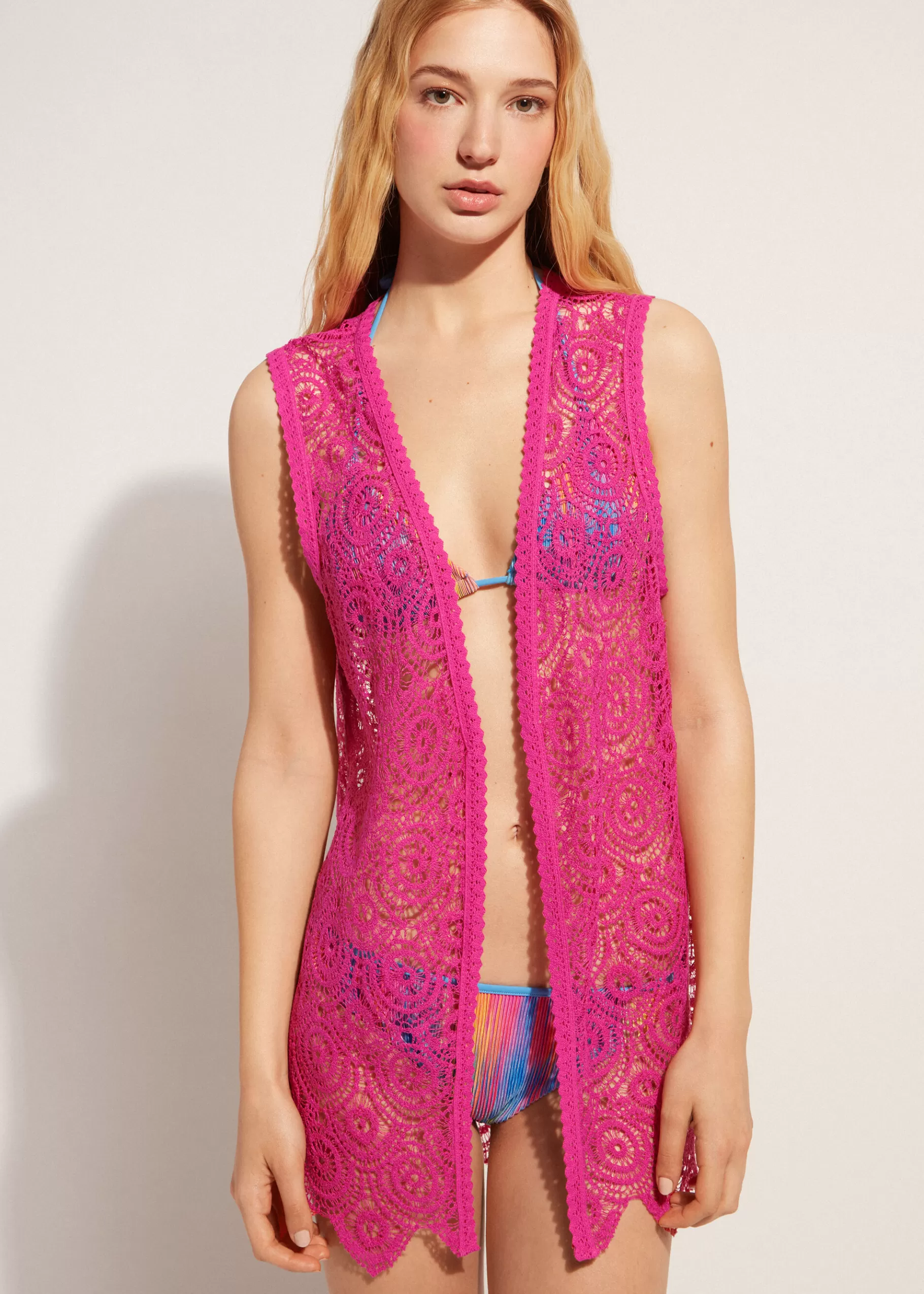 Sale Crochet Gilet Women Beachwear