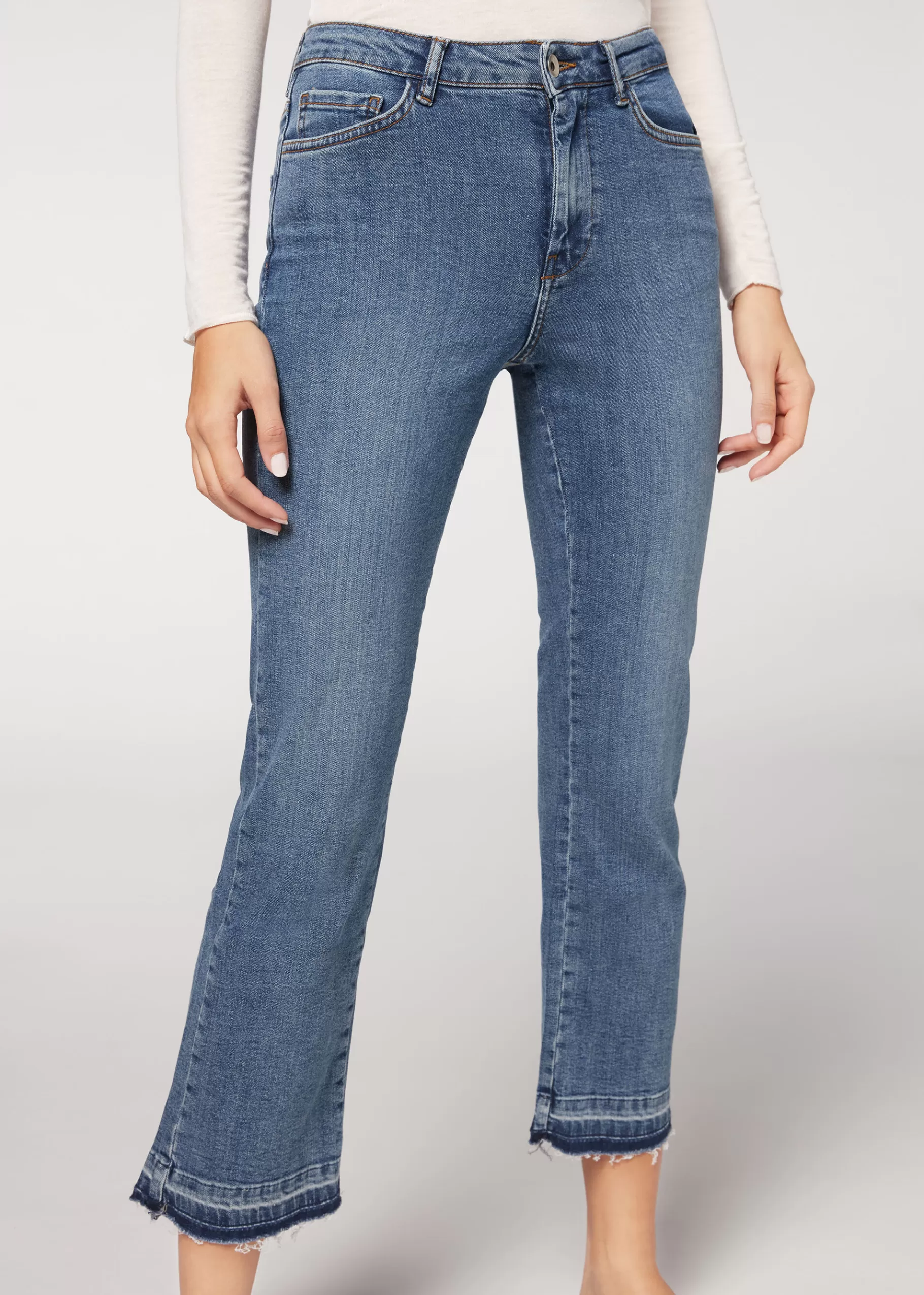 Shop Cropped Flare Jeans Women Jeans