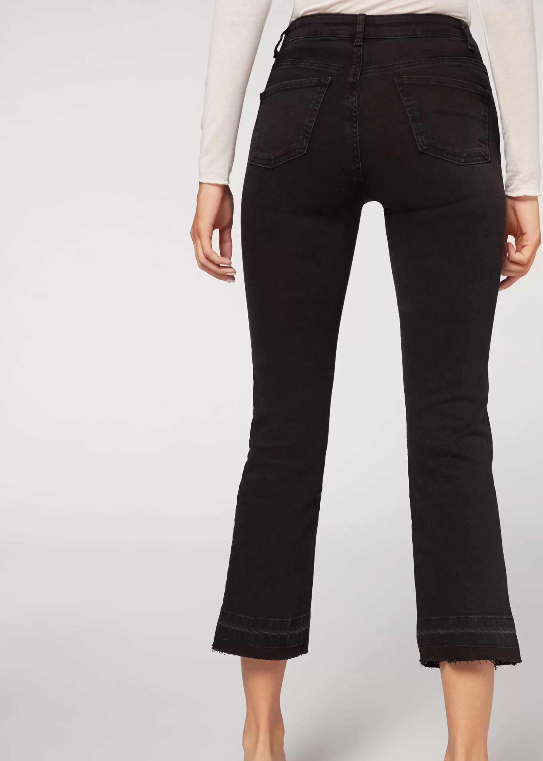 New Cropped Flare Jeans Women Jeans