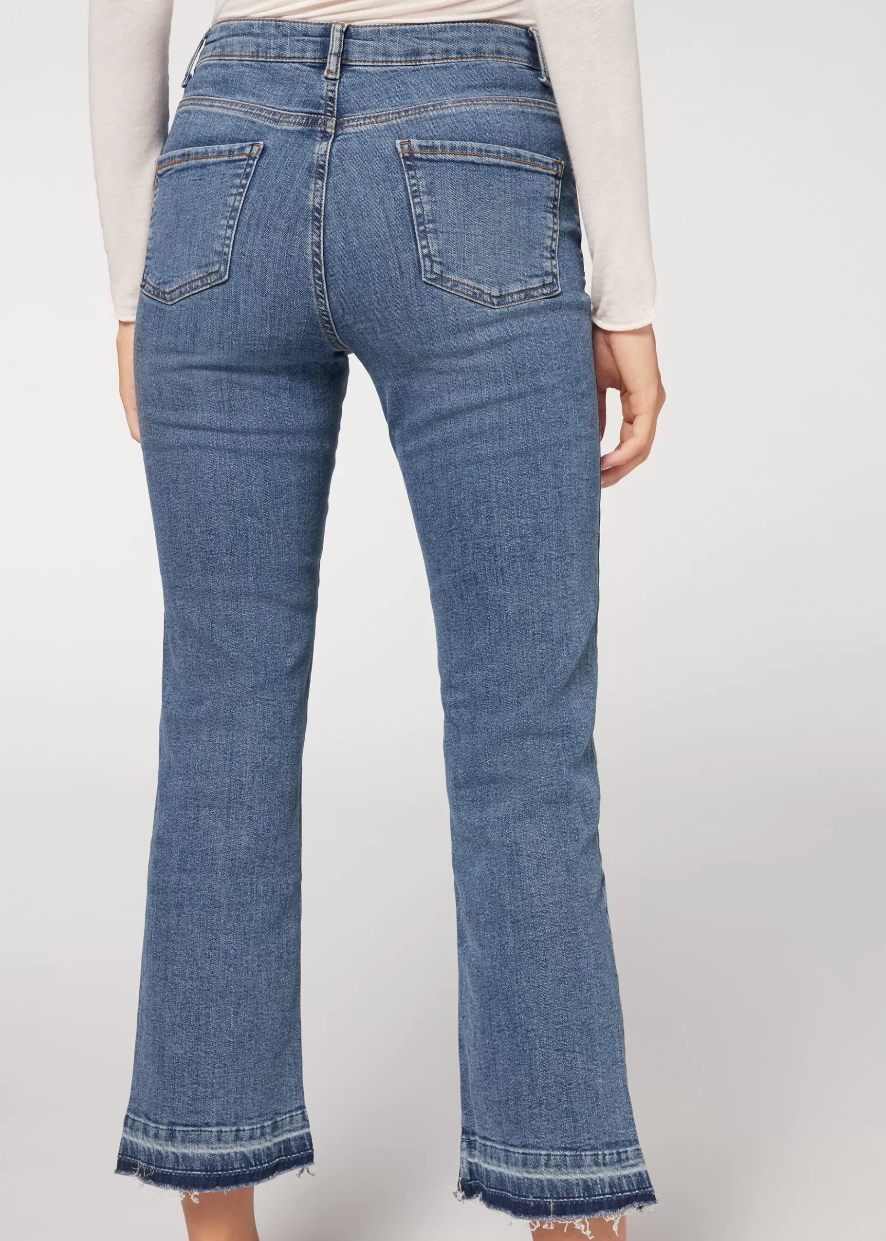 Shop Cropped Flare Jeans Women Jeans