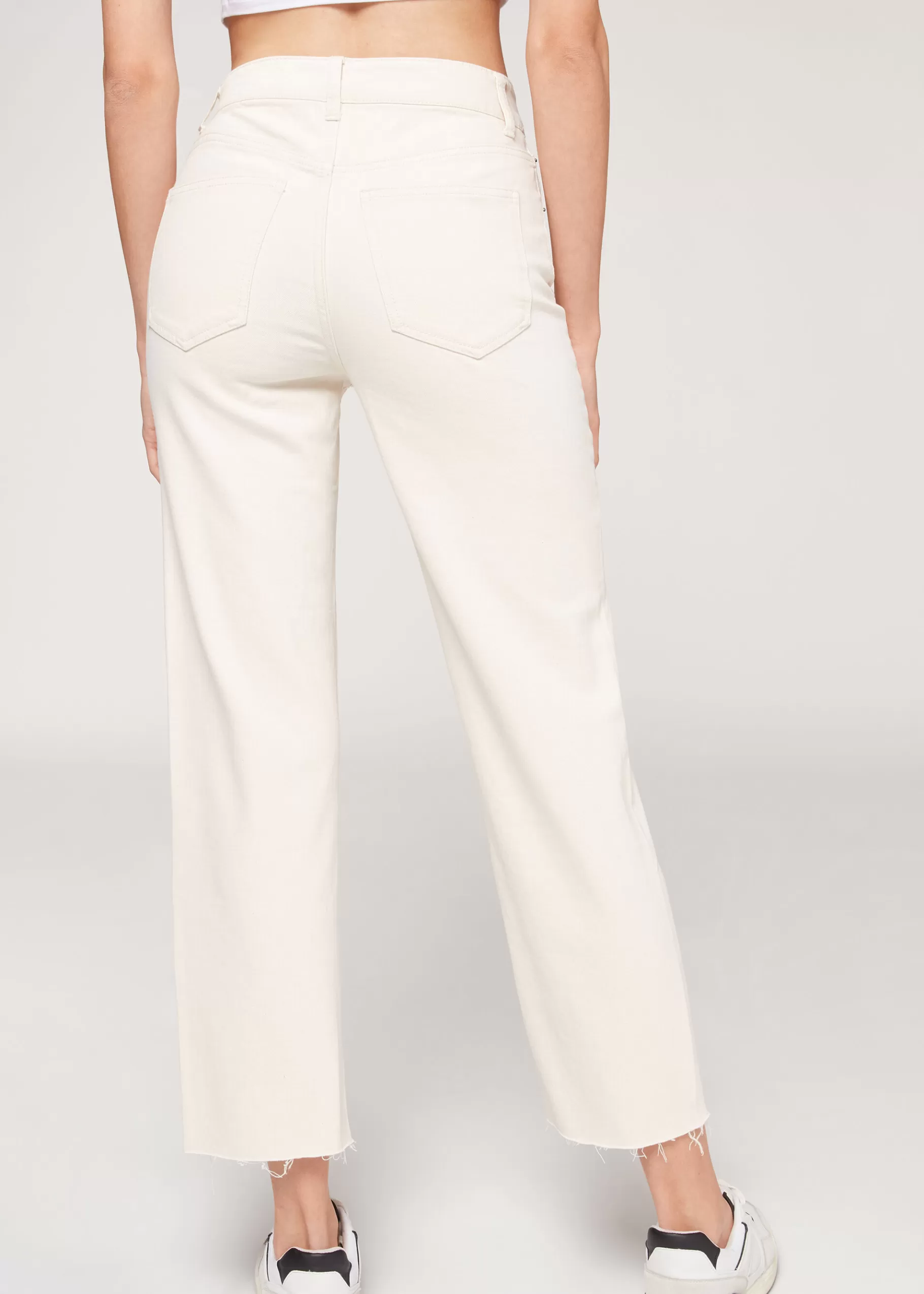 Outlet Cropped Straight Jeans Women Trousers