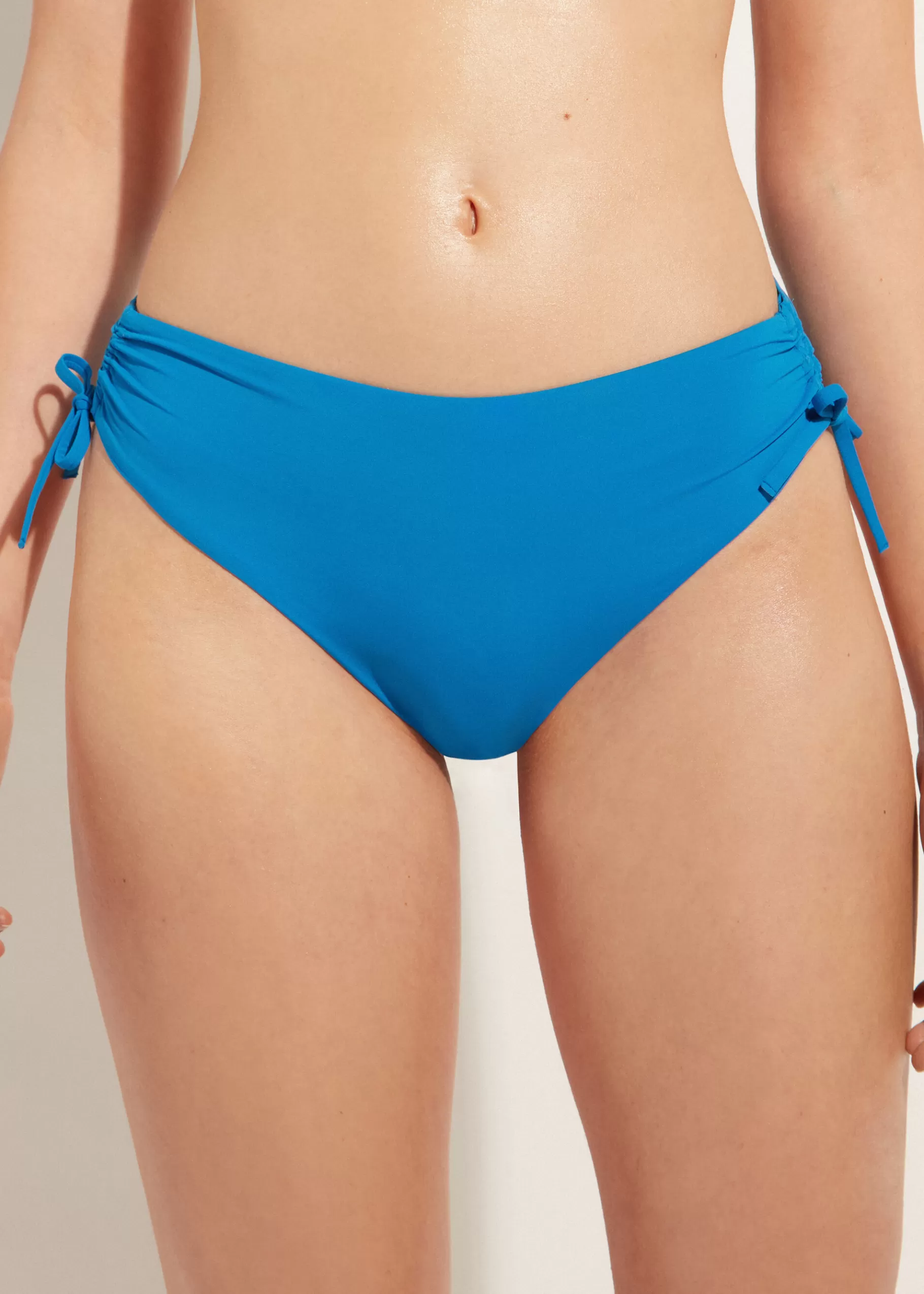 Online Drawstring High-Waisted Bikini Bottoms Indonesia Women Bikini