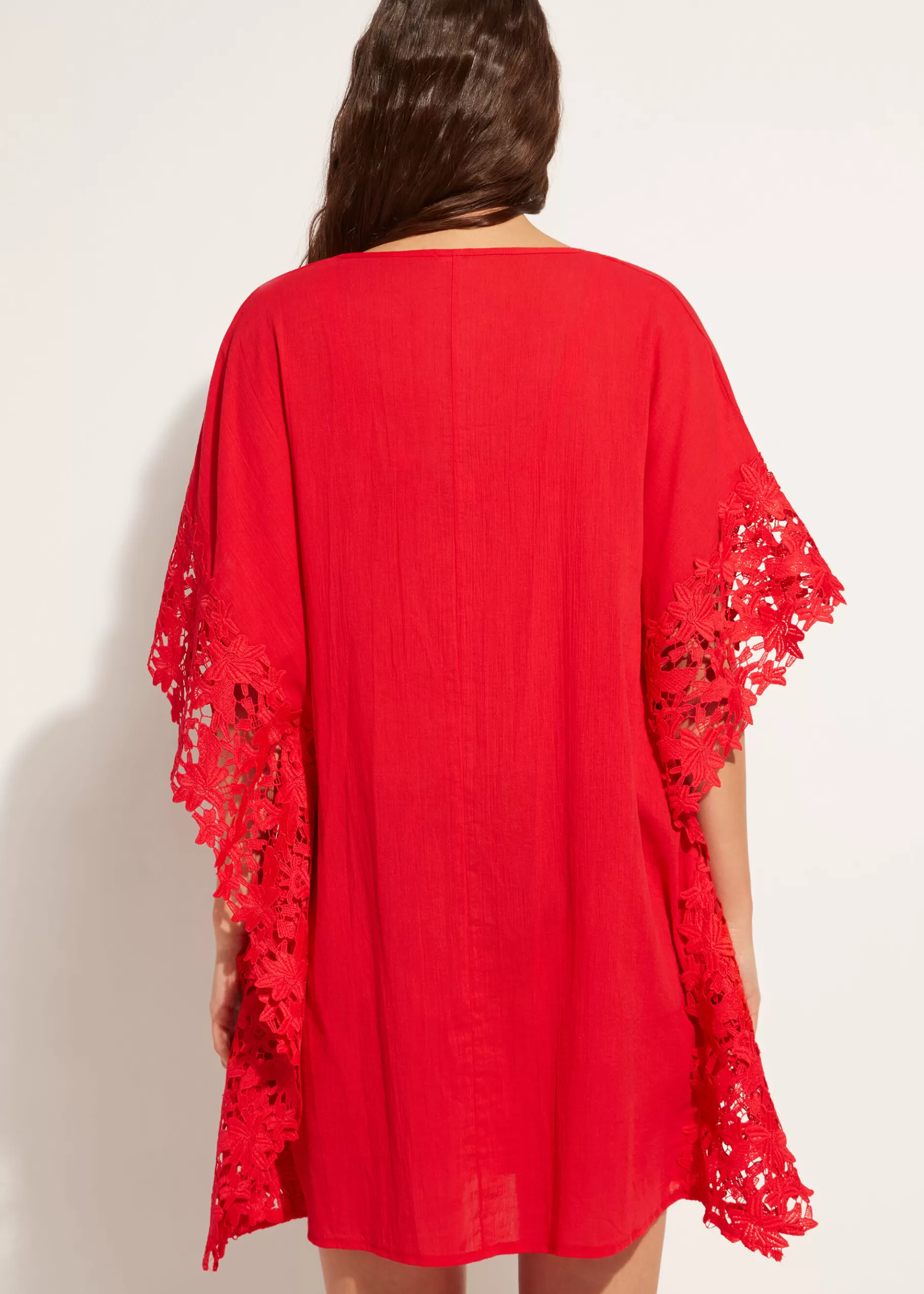 Clearance Floral Macrame Lace Kaftan Women Beachwear