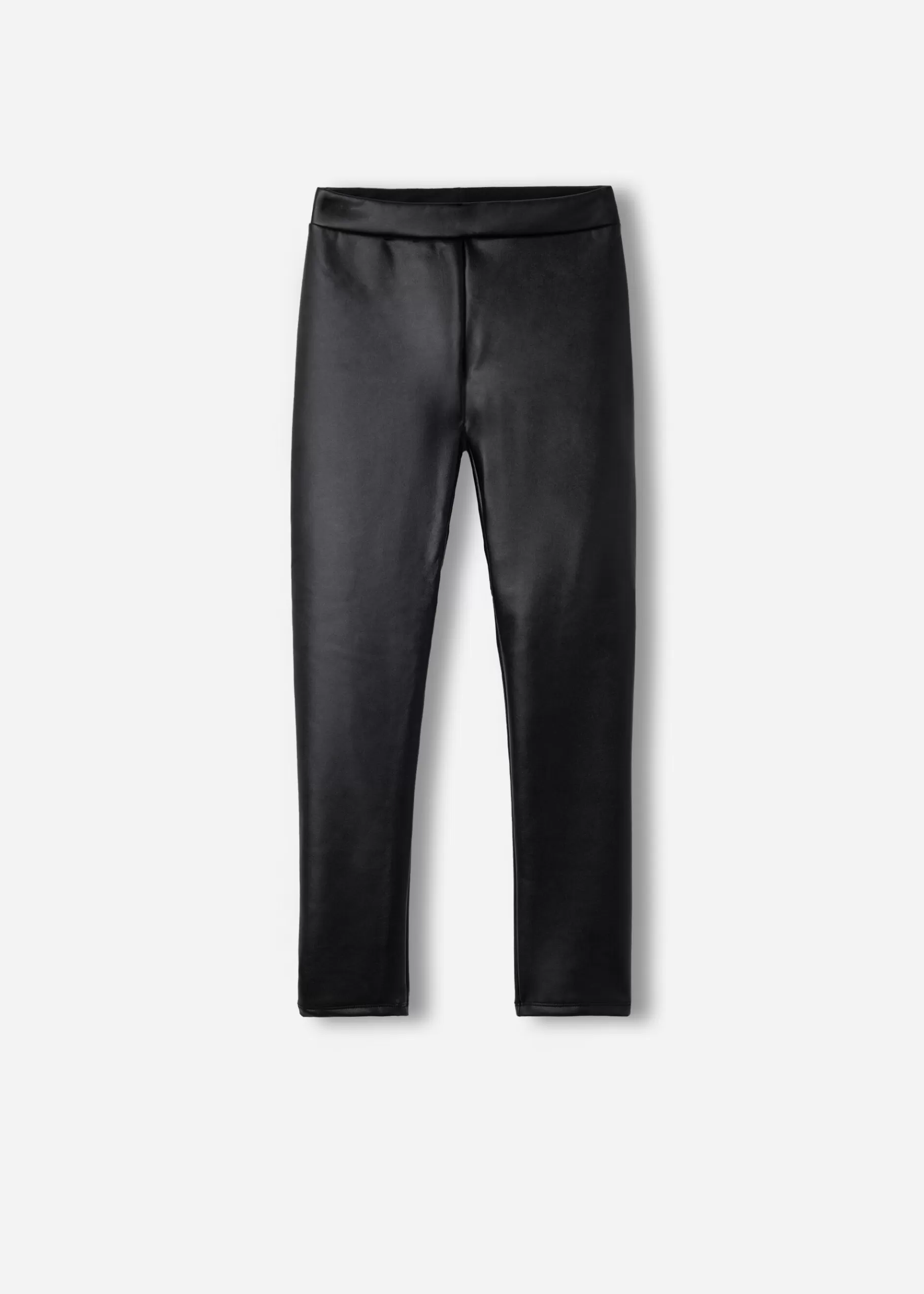 Cheap Girls' Leather Effect Thermal Leggings Kids Leggings