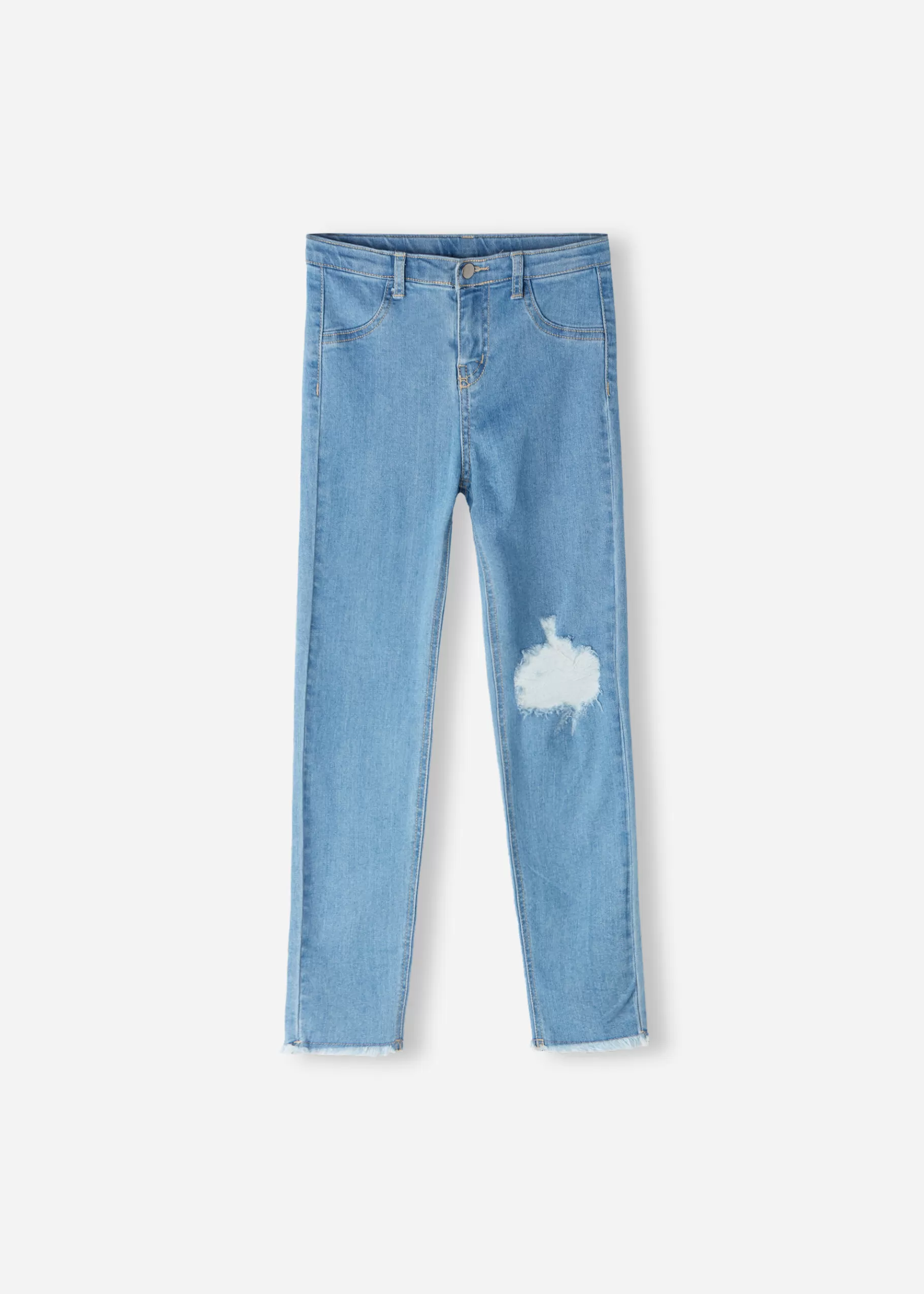 Discount Girls' Ripped Skinny Stretch Jeans Kids Leggings