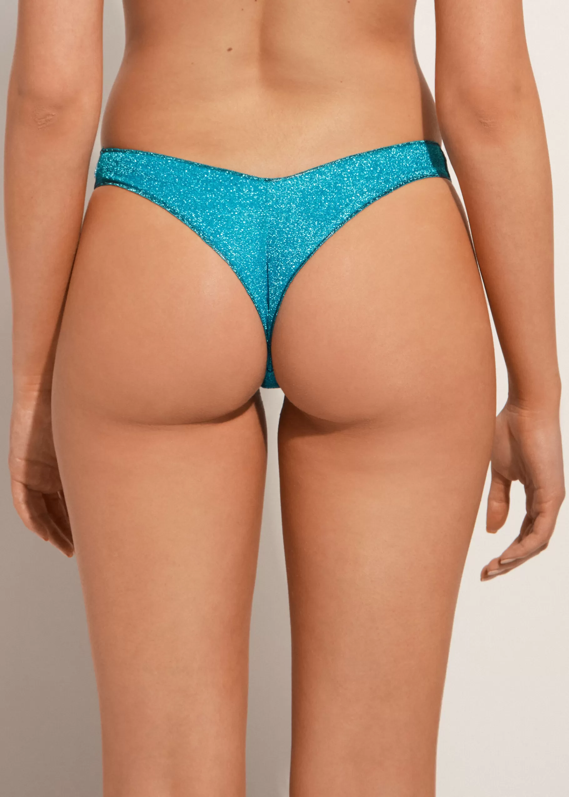 Sale Lame High-Leg Brazilian Bikini Bottoms Lisbona Women Bikini