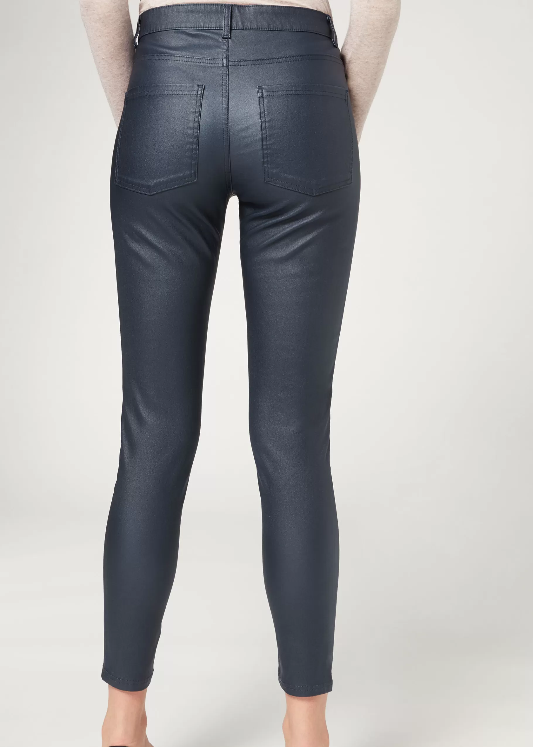 Clearance Leather Effect Skinny Leggings Women Trousers