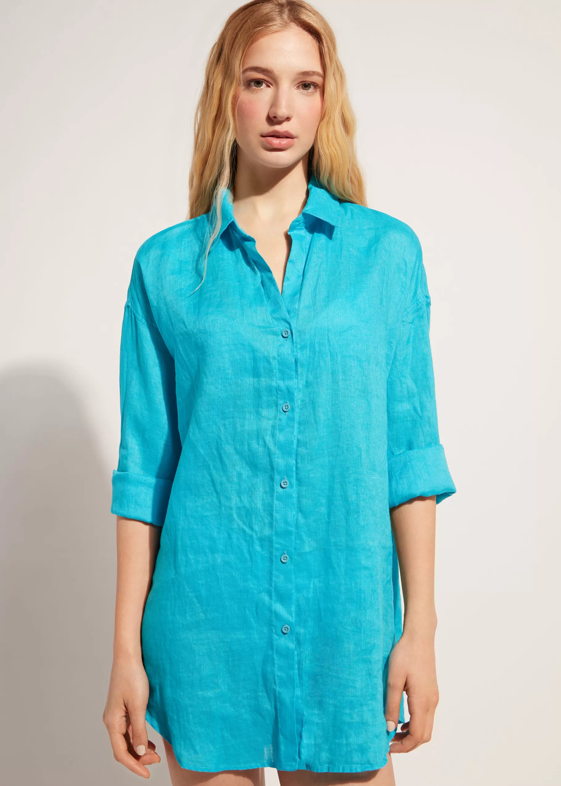 Sale Linen Shirt Women Beachwear