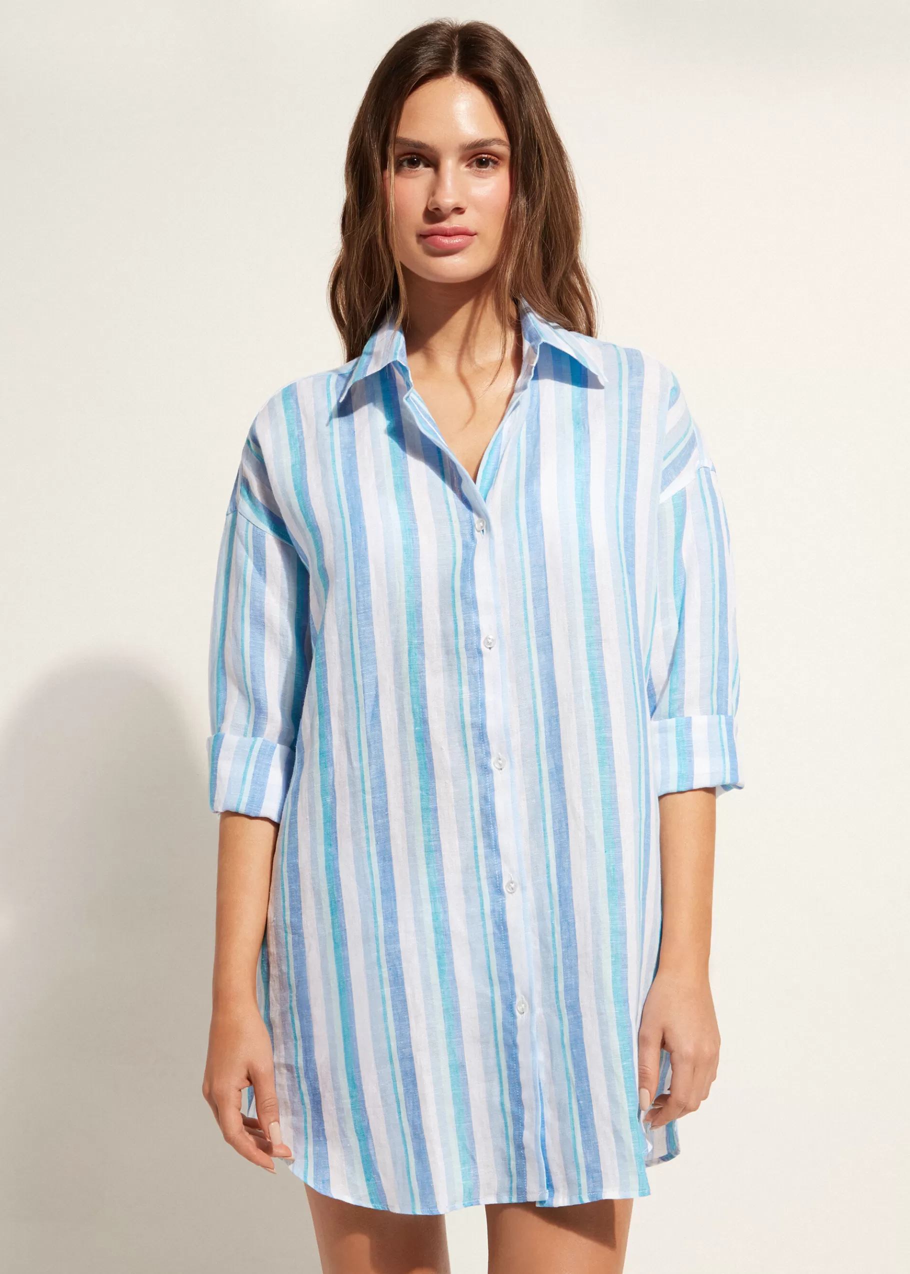 Store Linen Shirt Women Beachwear