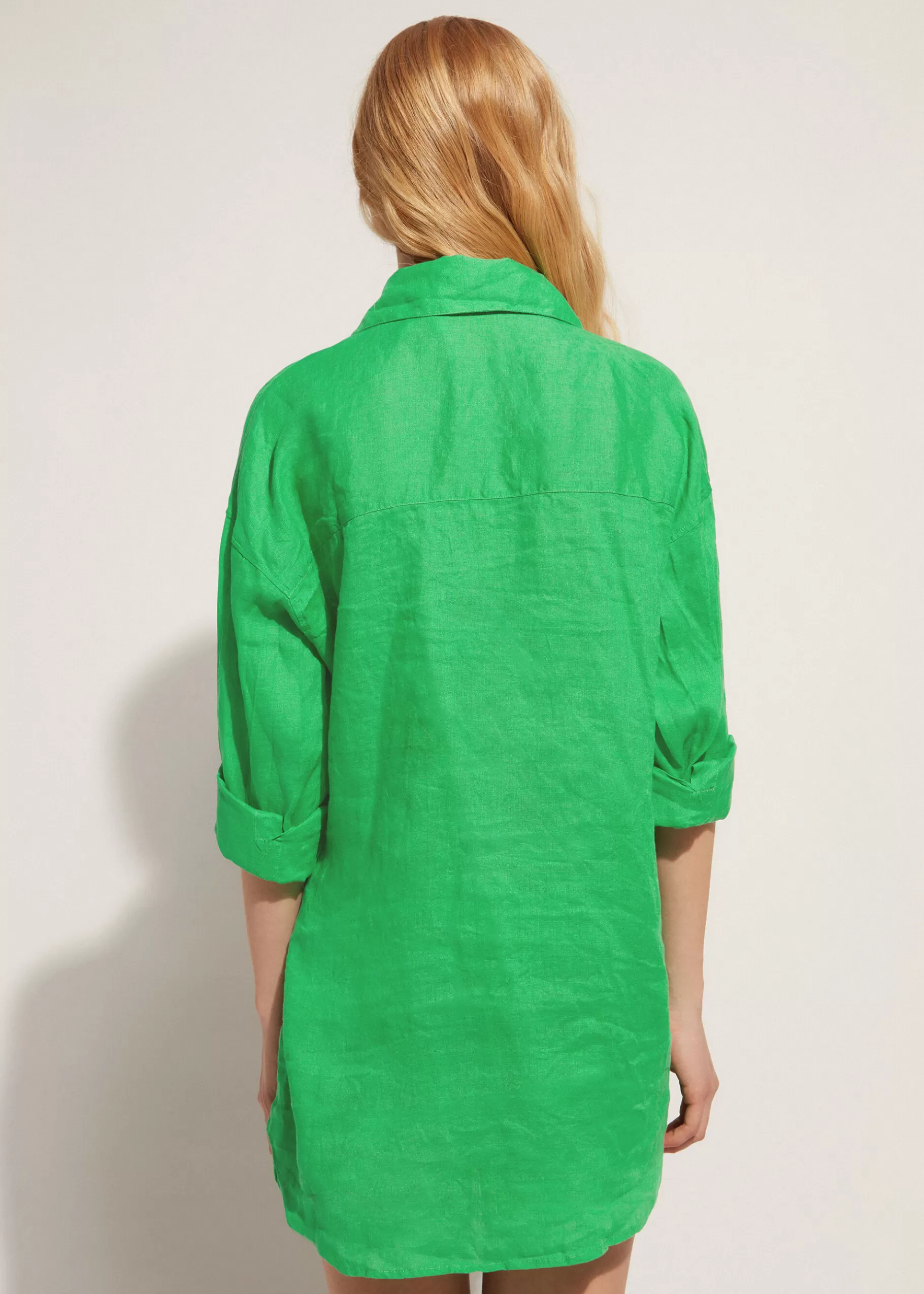 Hot Linen Shirt Women Beachwear