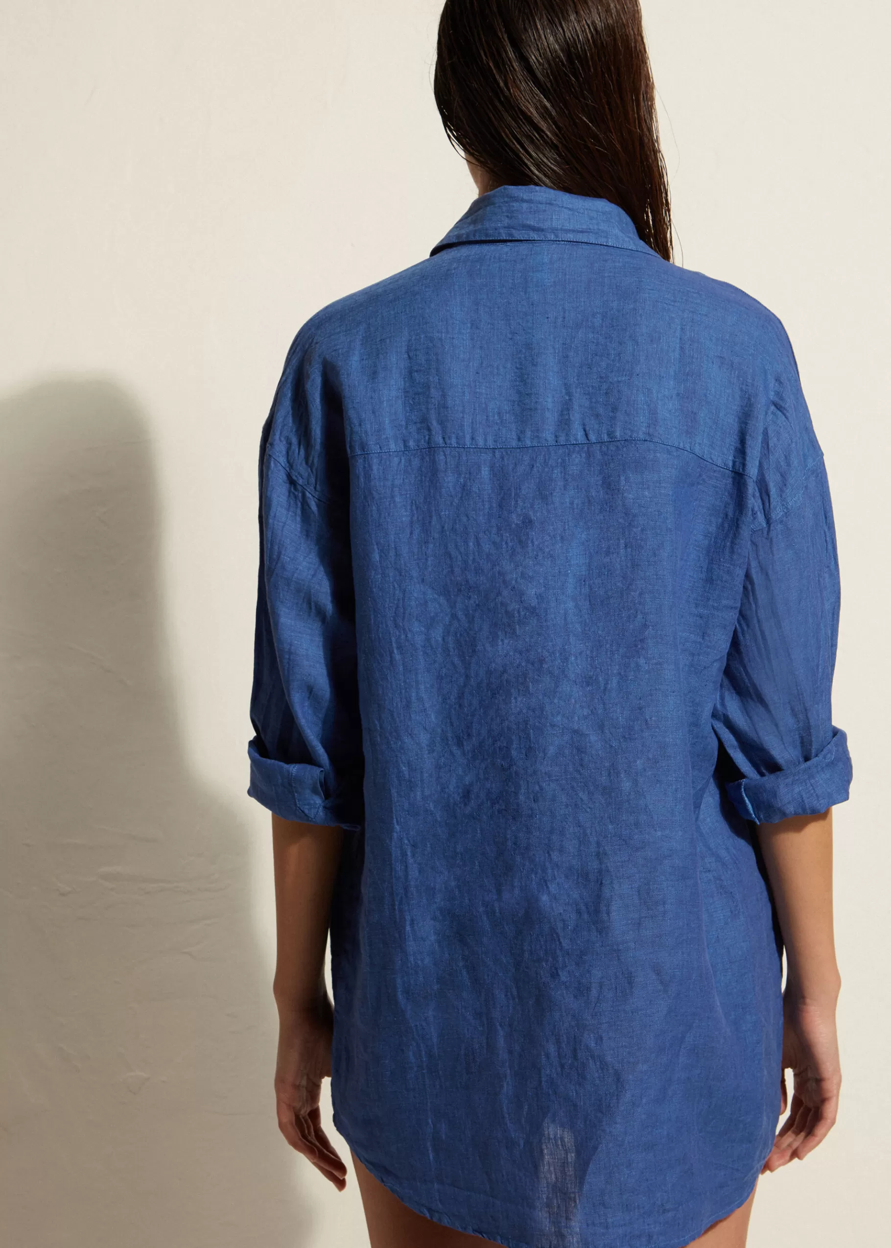 Online Linen Shirt Women Beachwear