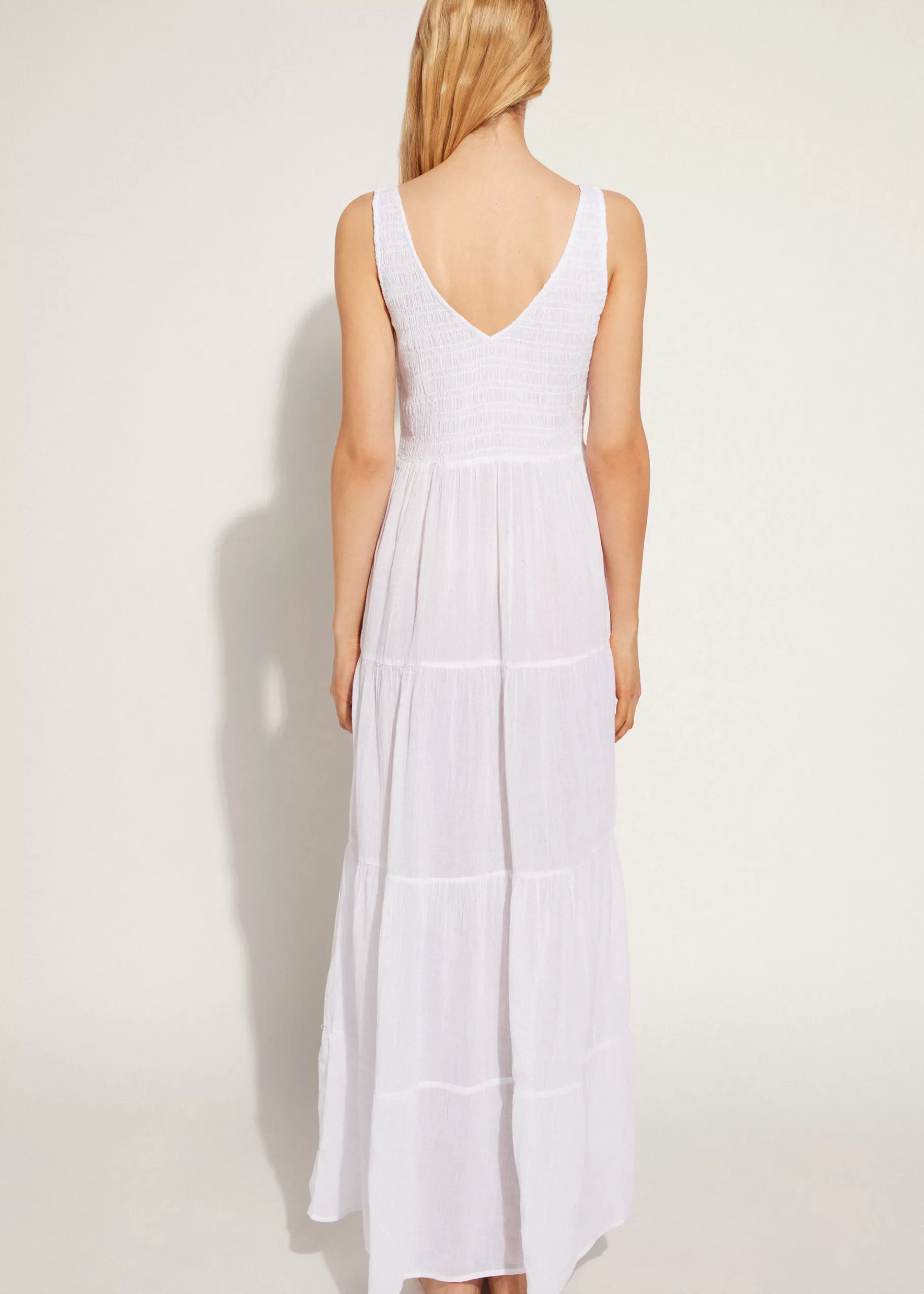 Store Long Dress With Flounced Skirt Women Beachwear