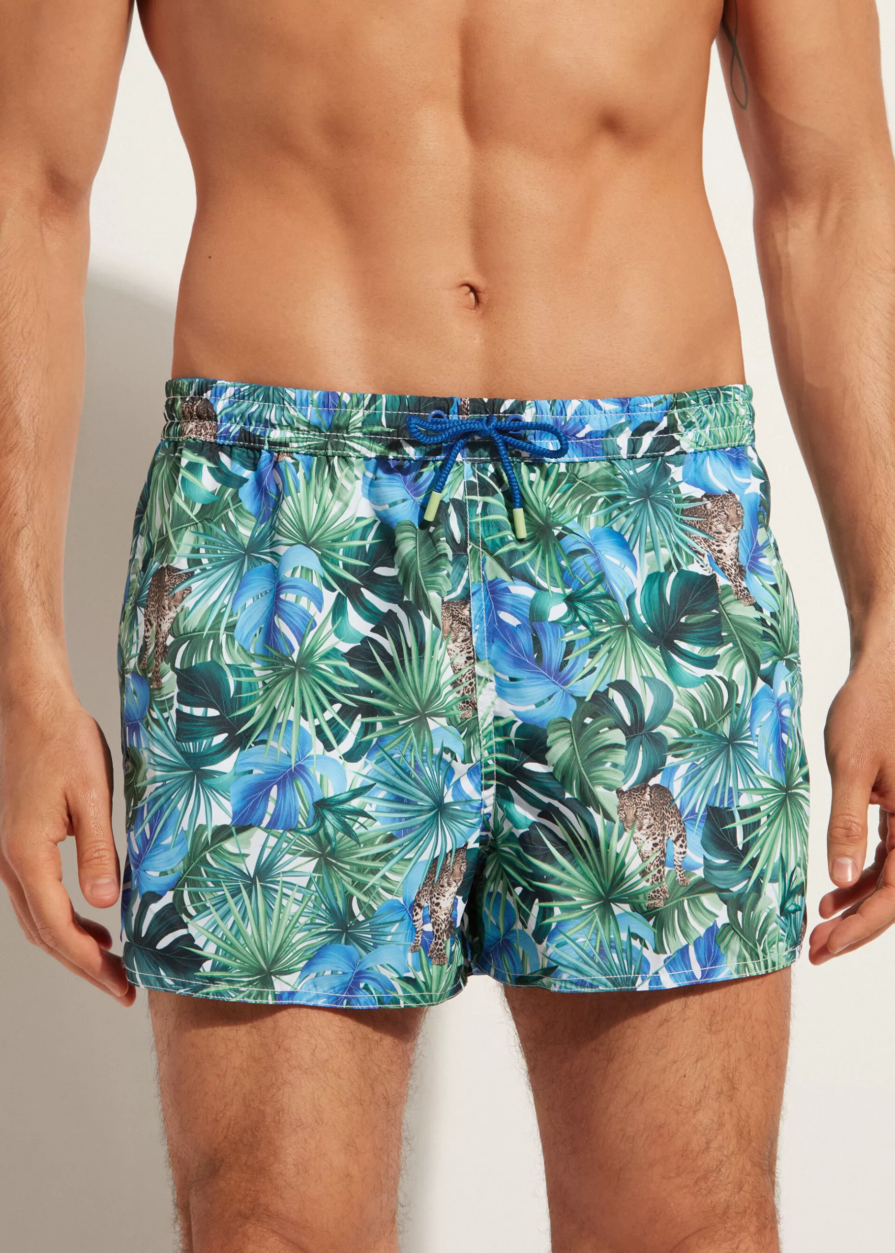 Fashion Men's Ibiza Patterned Boxer Swim Shorts Men Boxer Shorts