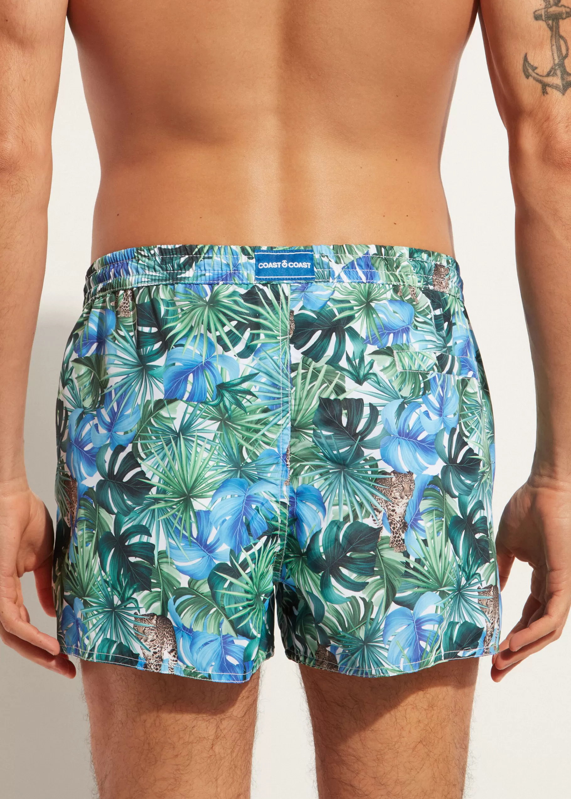 Fashion Men's Ibiza Patterned Boxer Swim Shorts Men Boxer Shorts