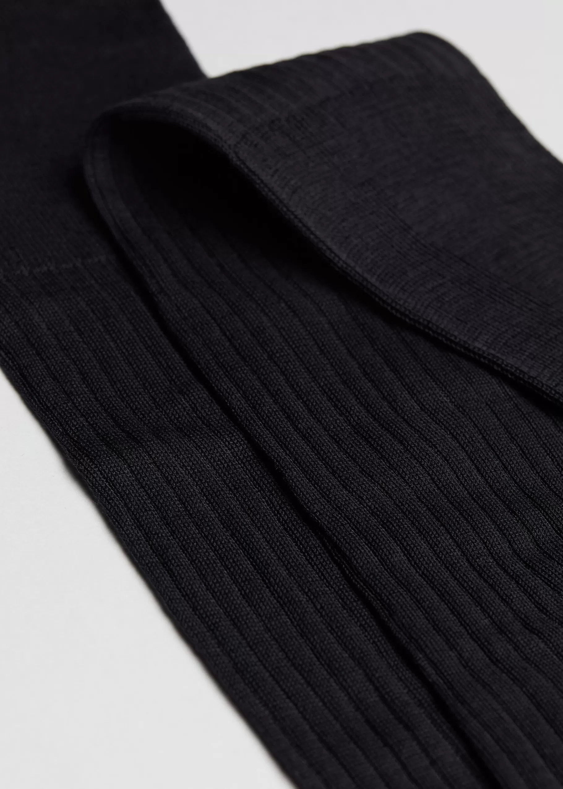 New Men's Long Ribbed Lisle Thread Socks Men Long Socks