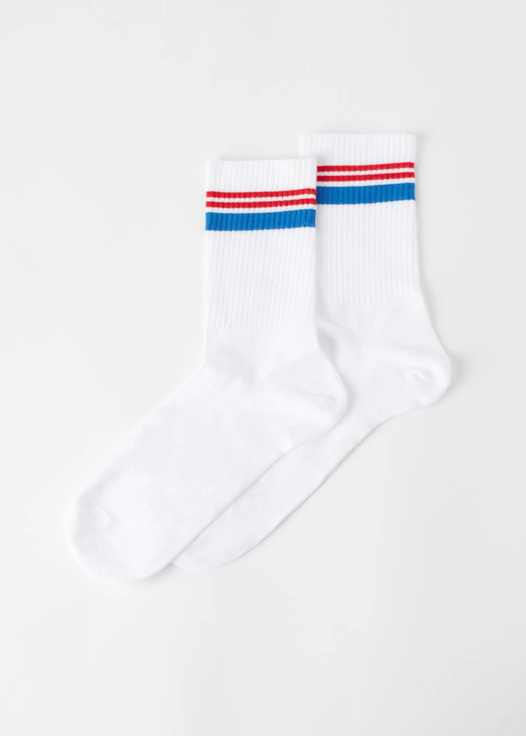 Cheap Men's Stripe Motif Crew Socks Men Short Socks