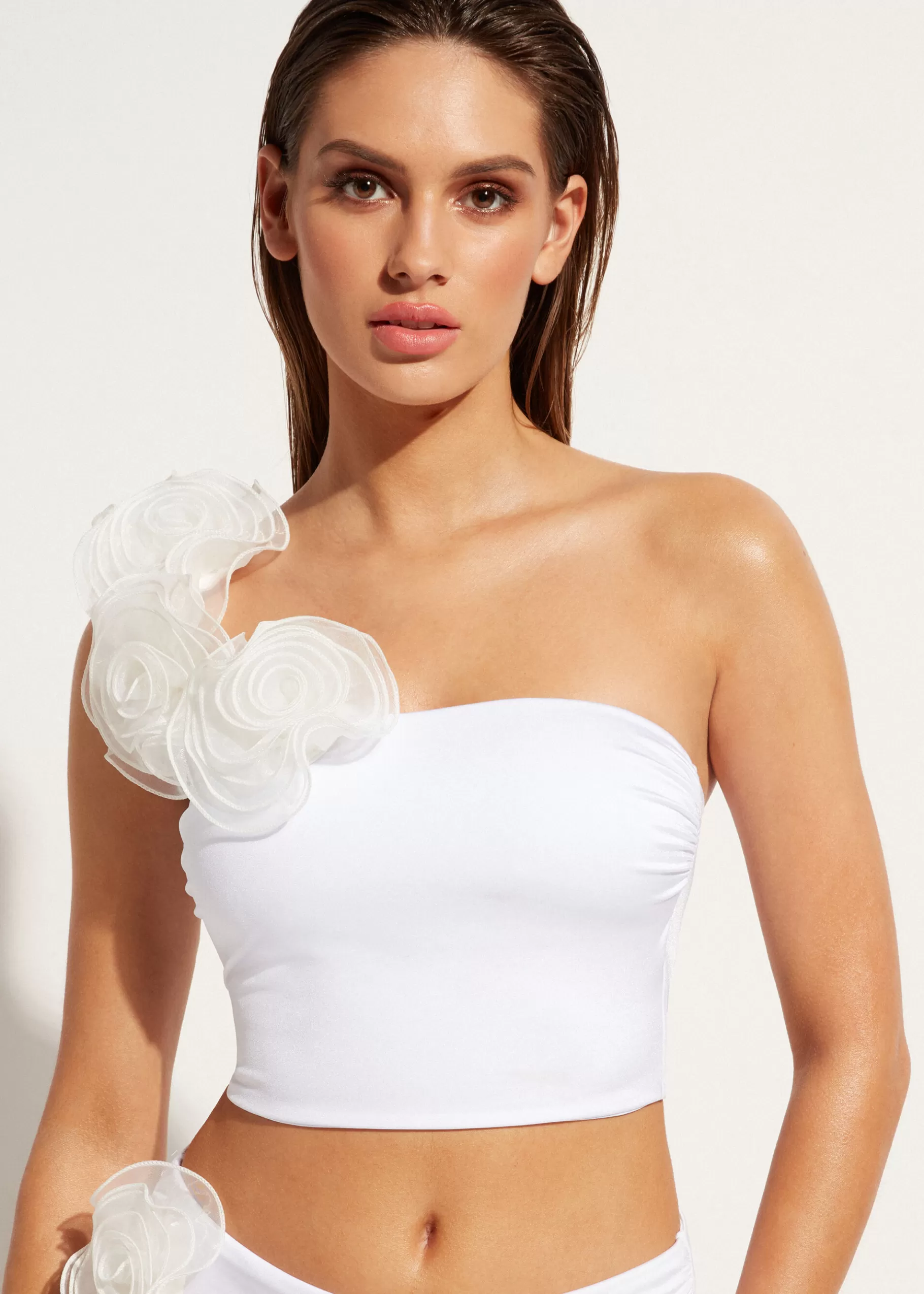 Best Sale One-Shoulder Bandeau Tankini Top Bora Bora Women Bikini