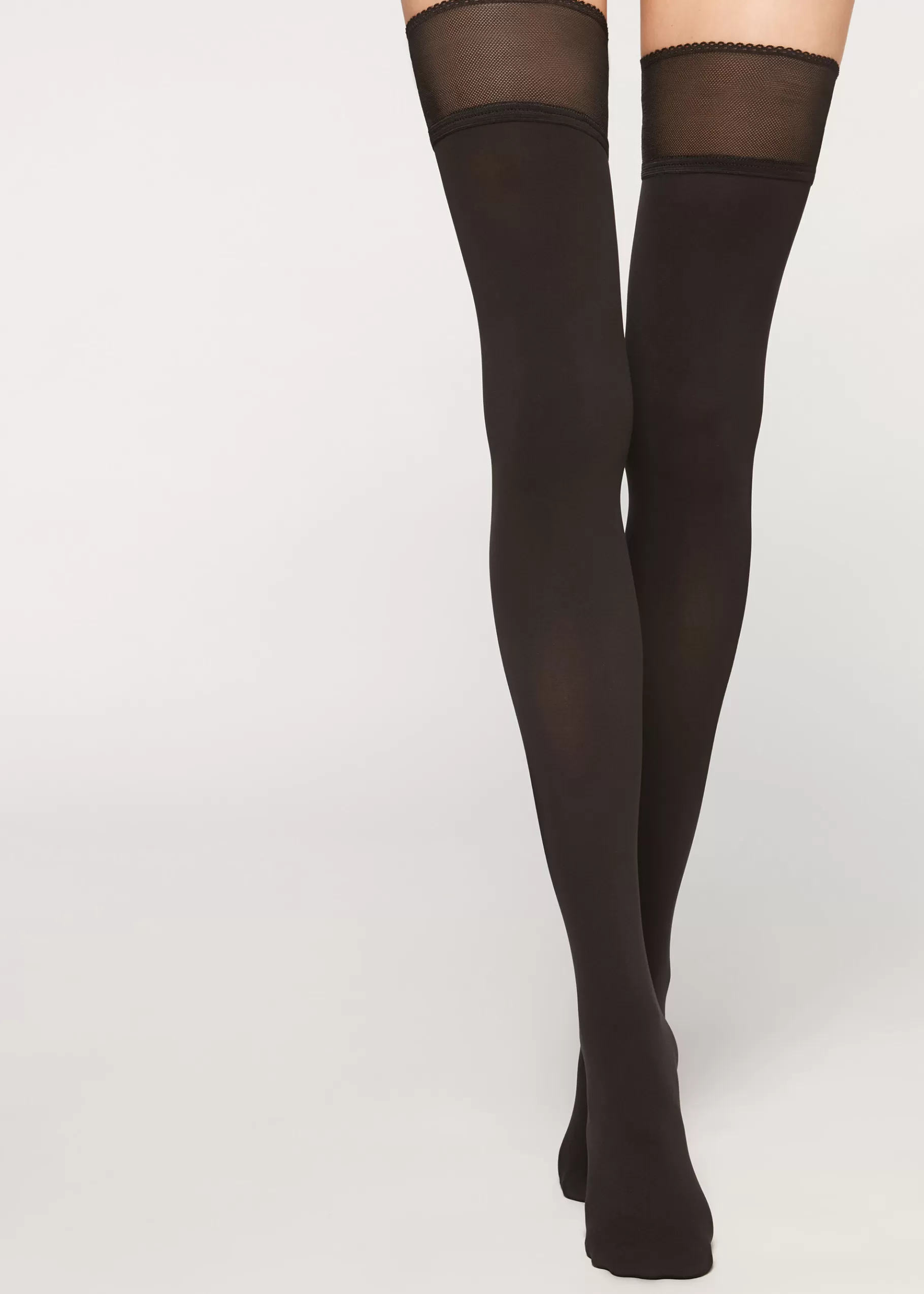 Clearance Opaque Soft Touch Hold-Ups Women Stockings