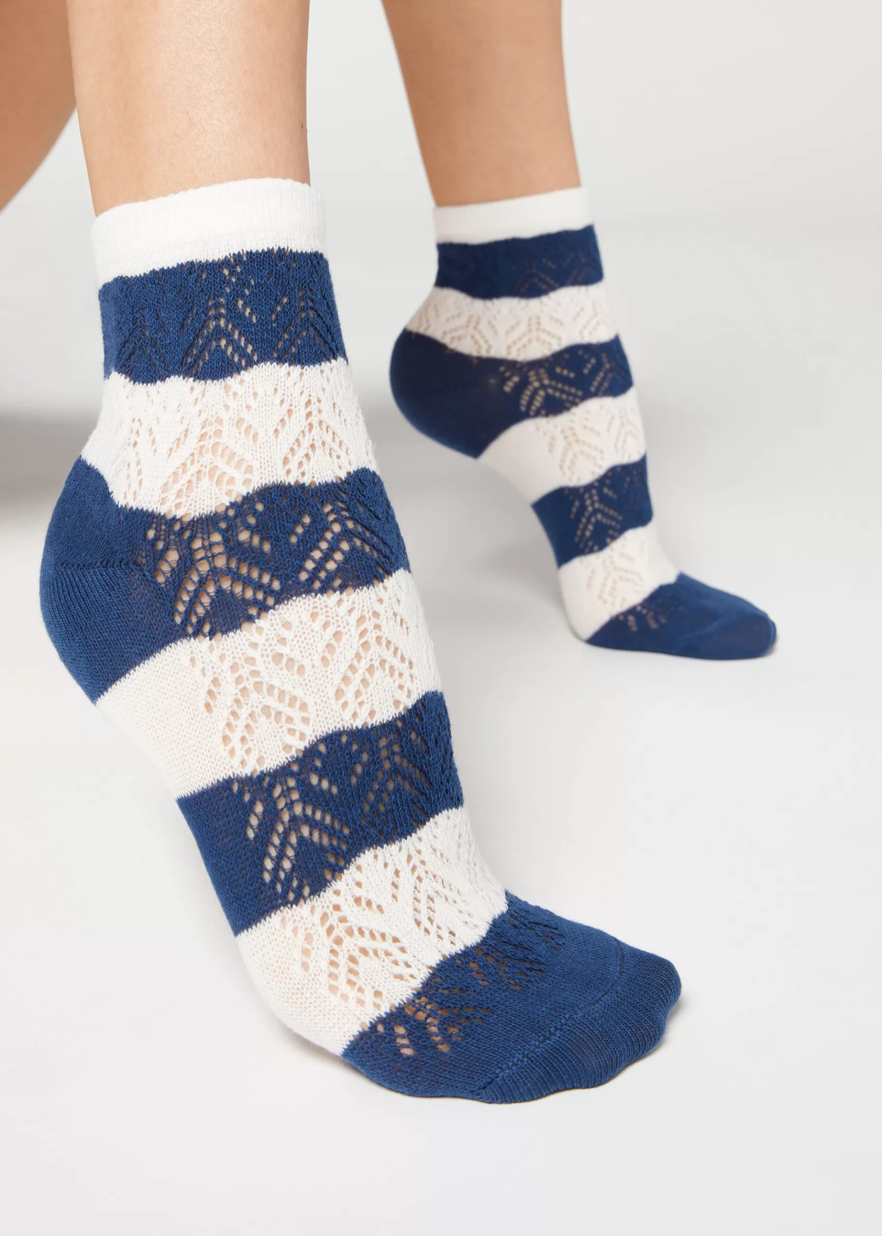 Best Openwork And Striped Short Socks Women Short Socks
