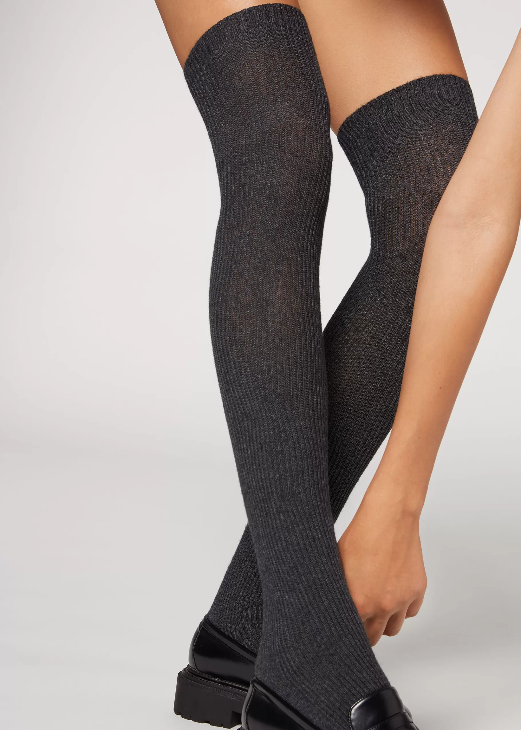 Hot Openwork Wool Over-The-Knee Socks Women Over-The-Knee Socks