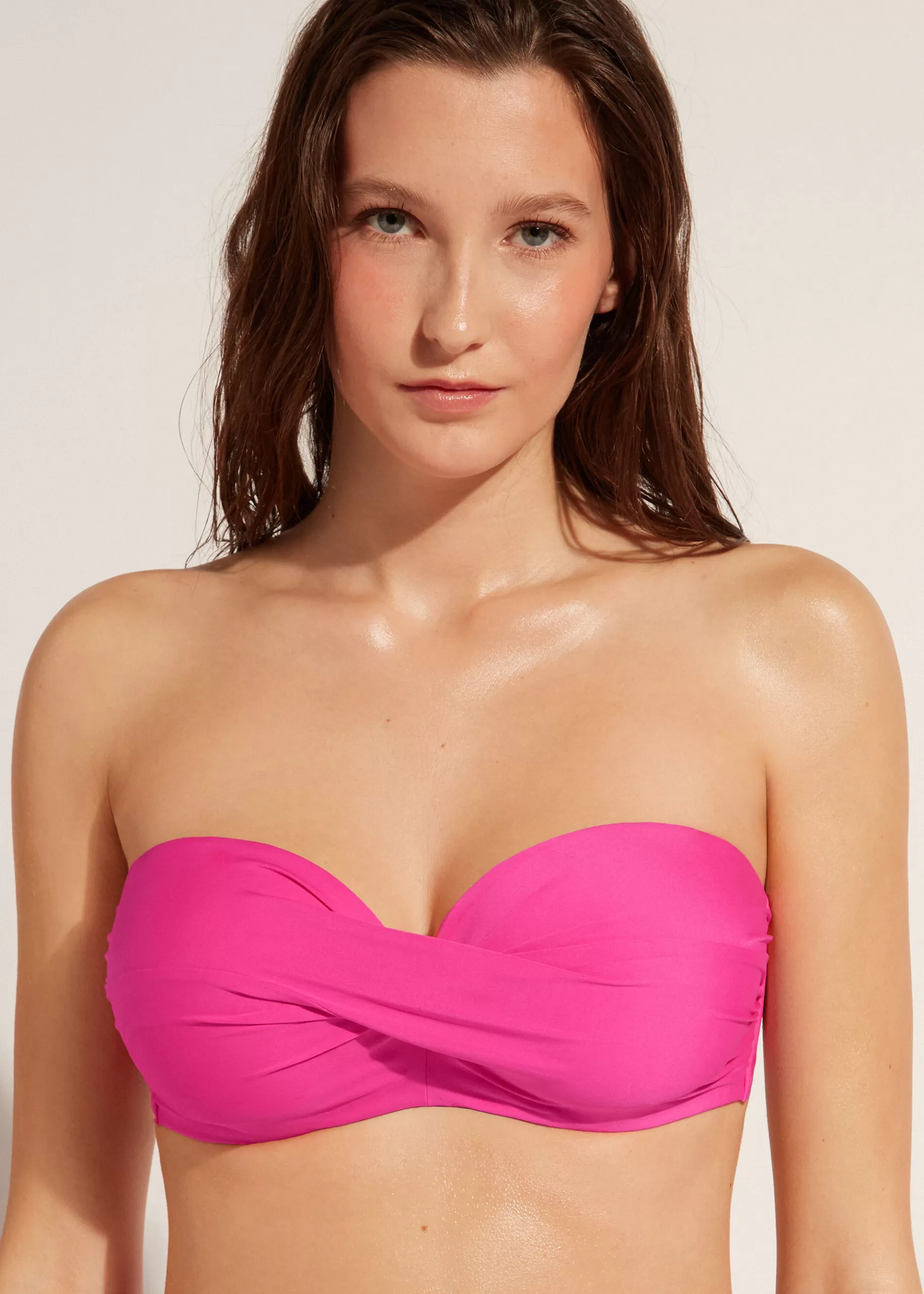 Fashion Padded Bandeau Bikini Top Indonesia Women Bikini