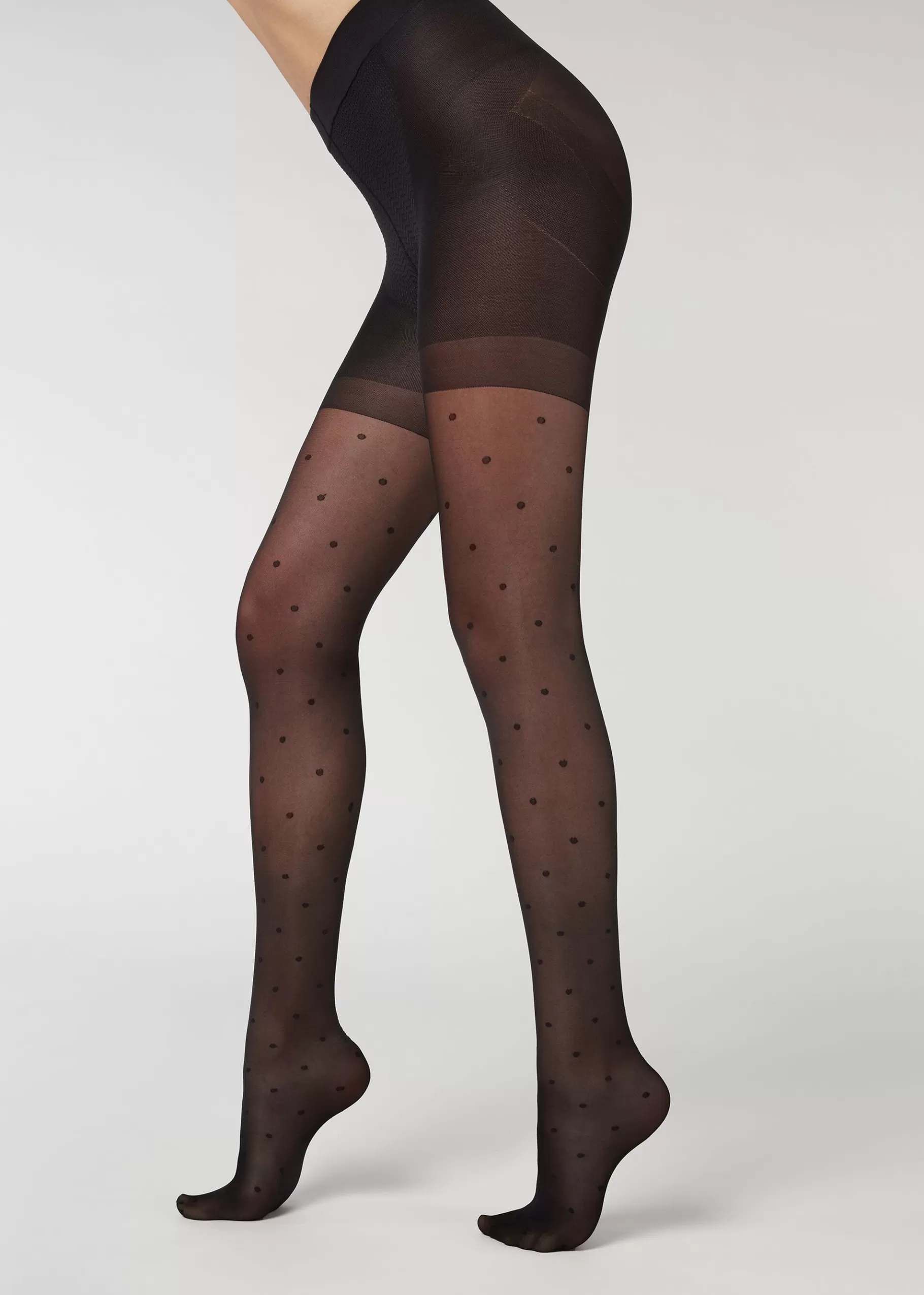 Hot Polka Dot Total Shaper Tights Women Sheer Tights