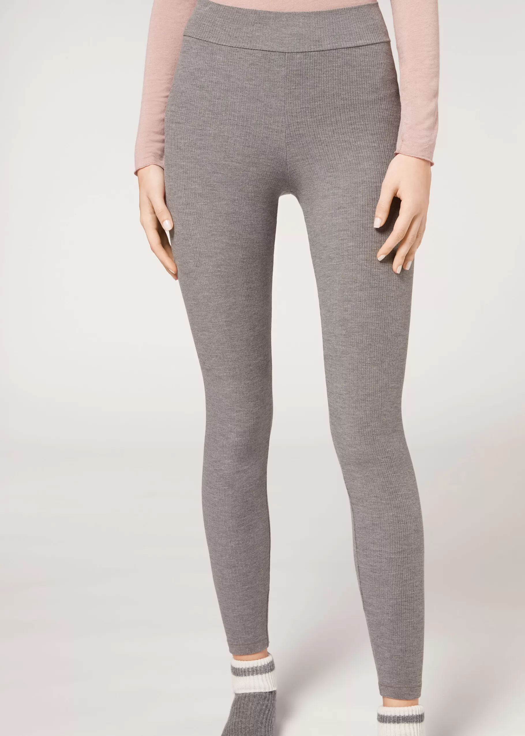 Best Sale Ribbed Leggings With Cashmere Women Leggings