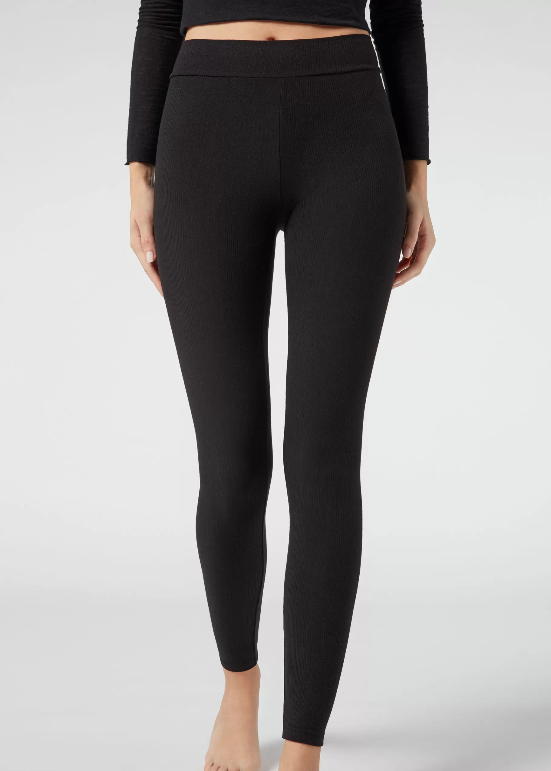 New Ribbed Leggings With Cashmere Women Leggings