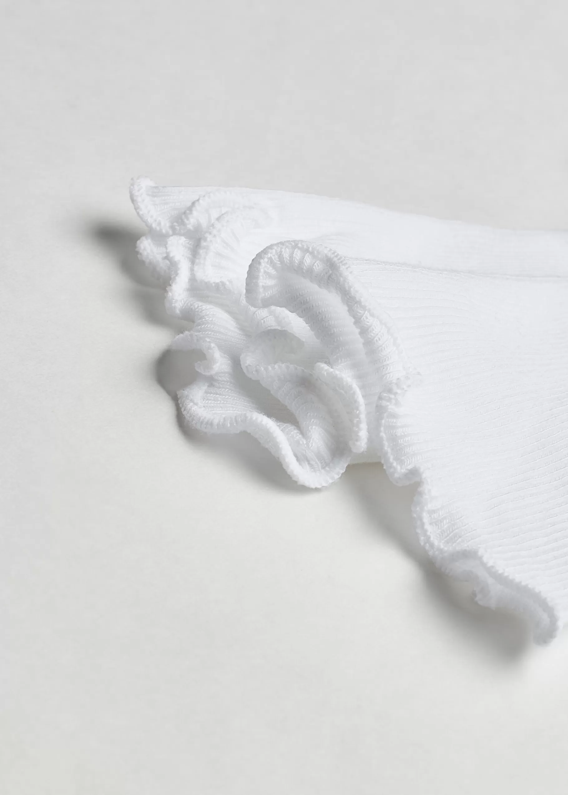 New Ribbed Short Socks With Romantic Trim Women Short Socks