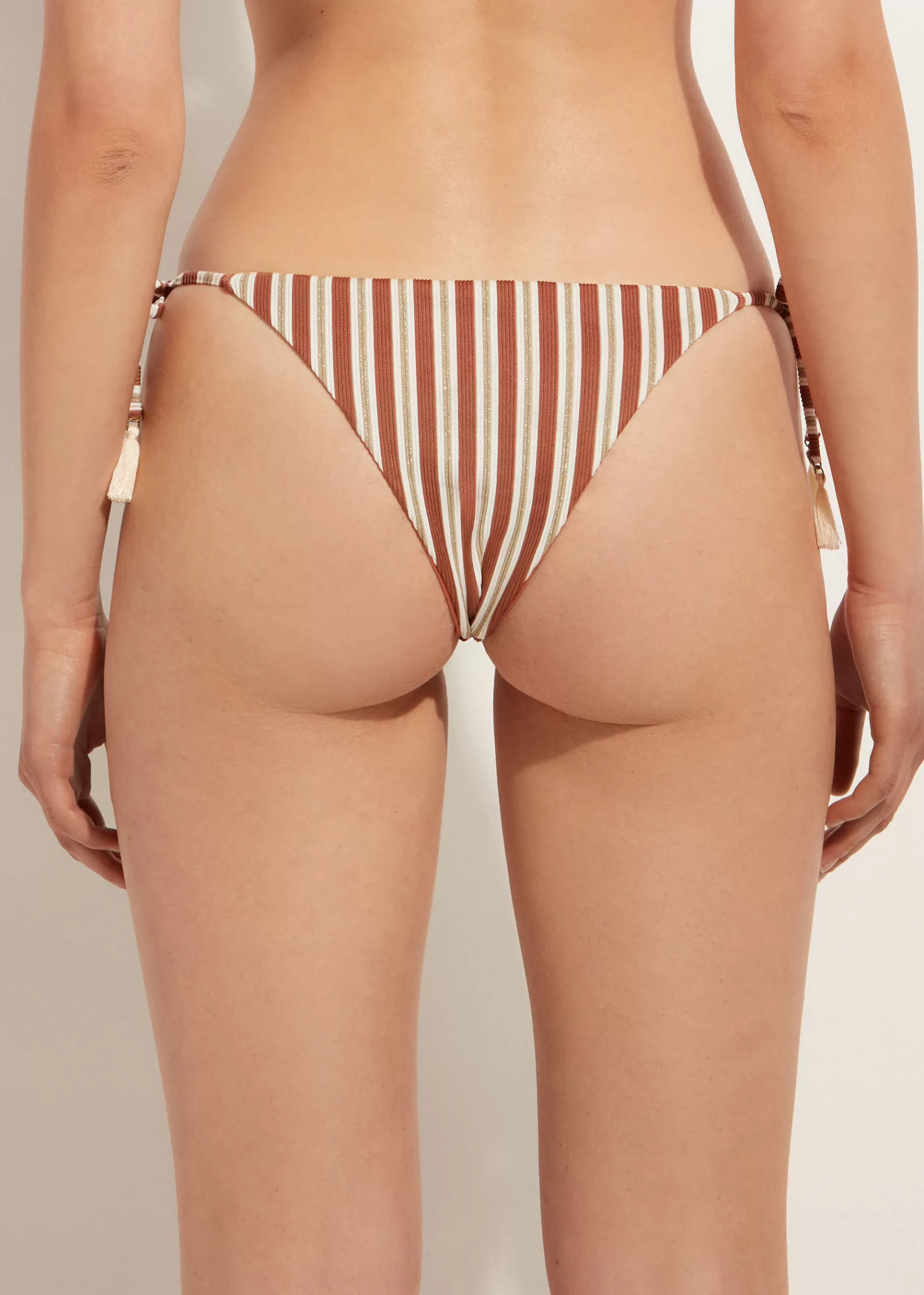 Best Sale Rodi Stripe Bow Brazilian Bikini Bottoms Women Bikini