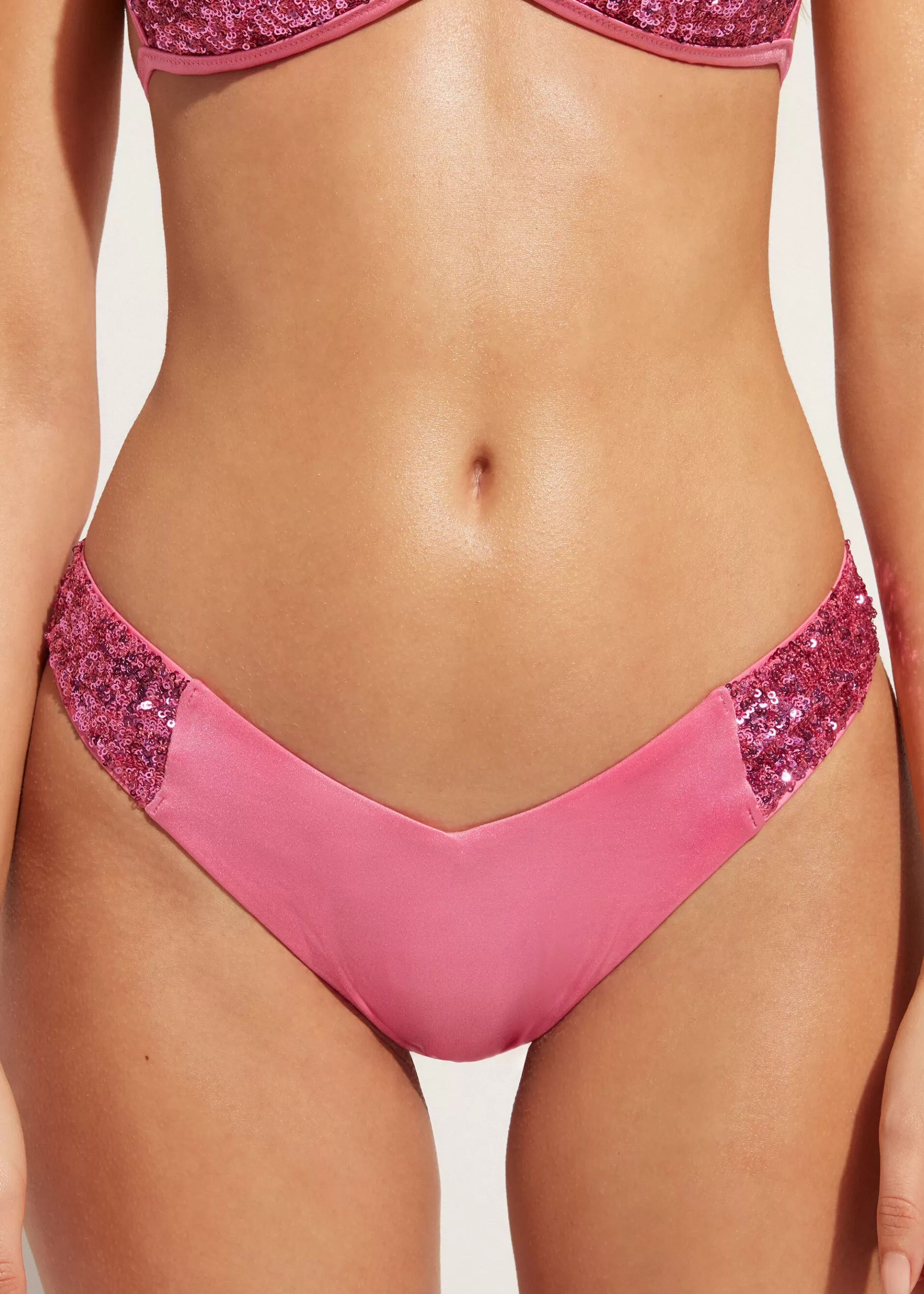 Clearance Sequin High-Leg Brazilian Bikini Bottoms Cannes Women Bikini
