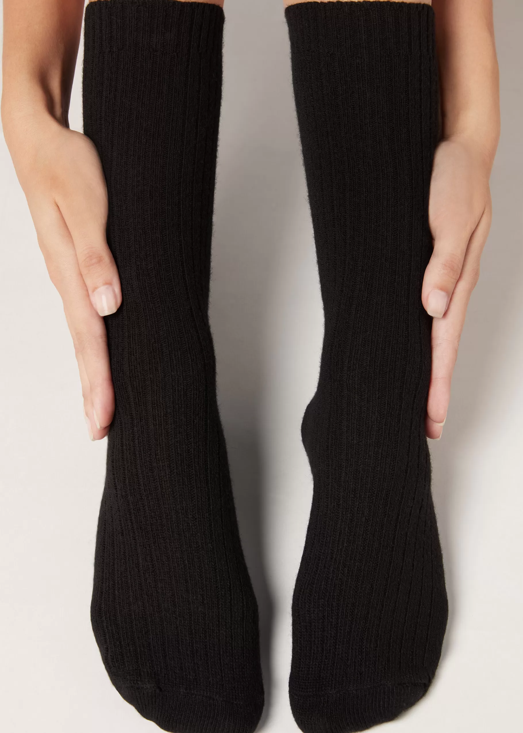 Flash Sale Short Ribbed Socks With Wool And Cashmere Women Short Socks