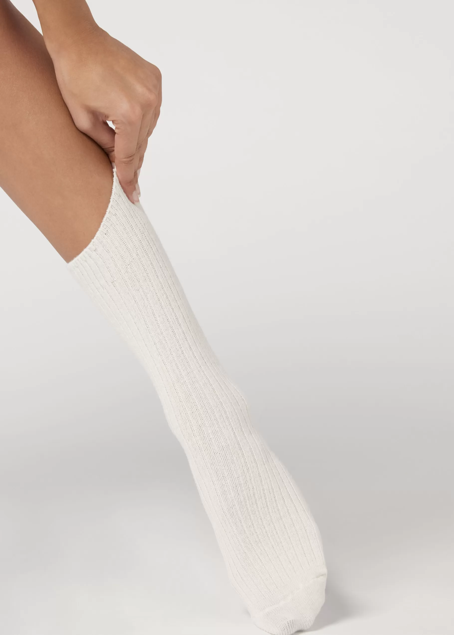 Store Short Ribbed Socks With Wool And Cashmere Women Short Socks
