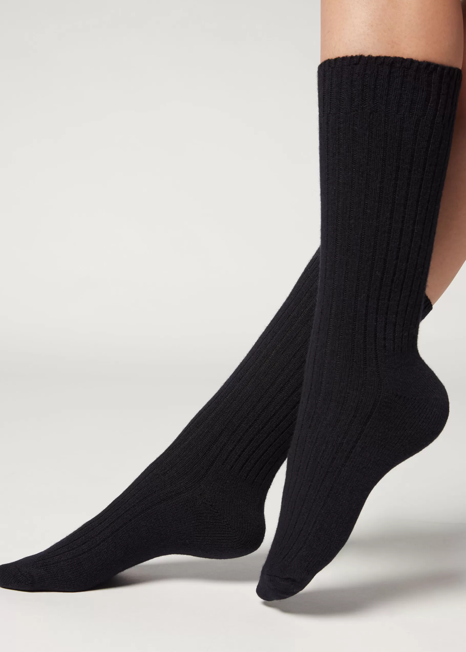 Hot Short Ribbed Socks With Wool And Cashmere Women Short Socks