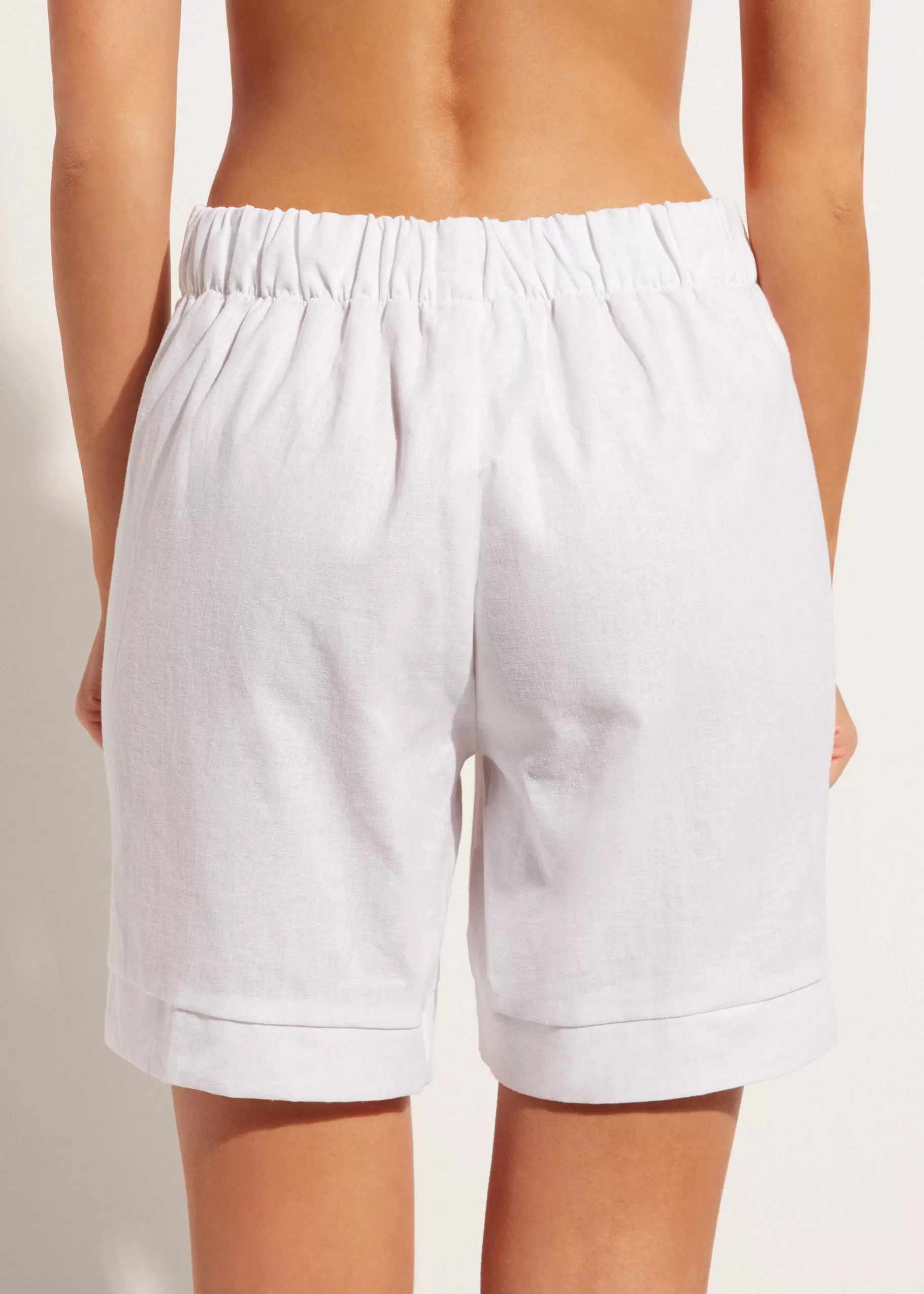 Hot Shorts With Linen Women Beachwear