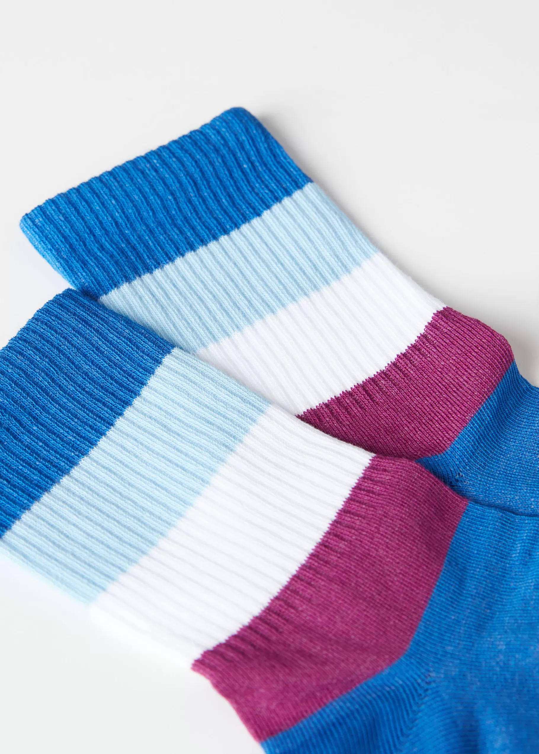 Outlet Stripe Patterned Short Socks Women Short Socks